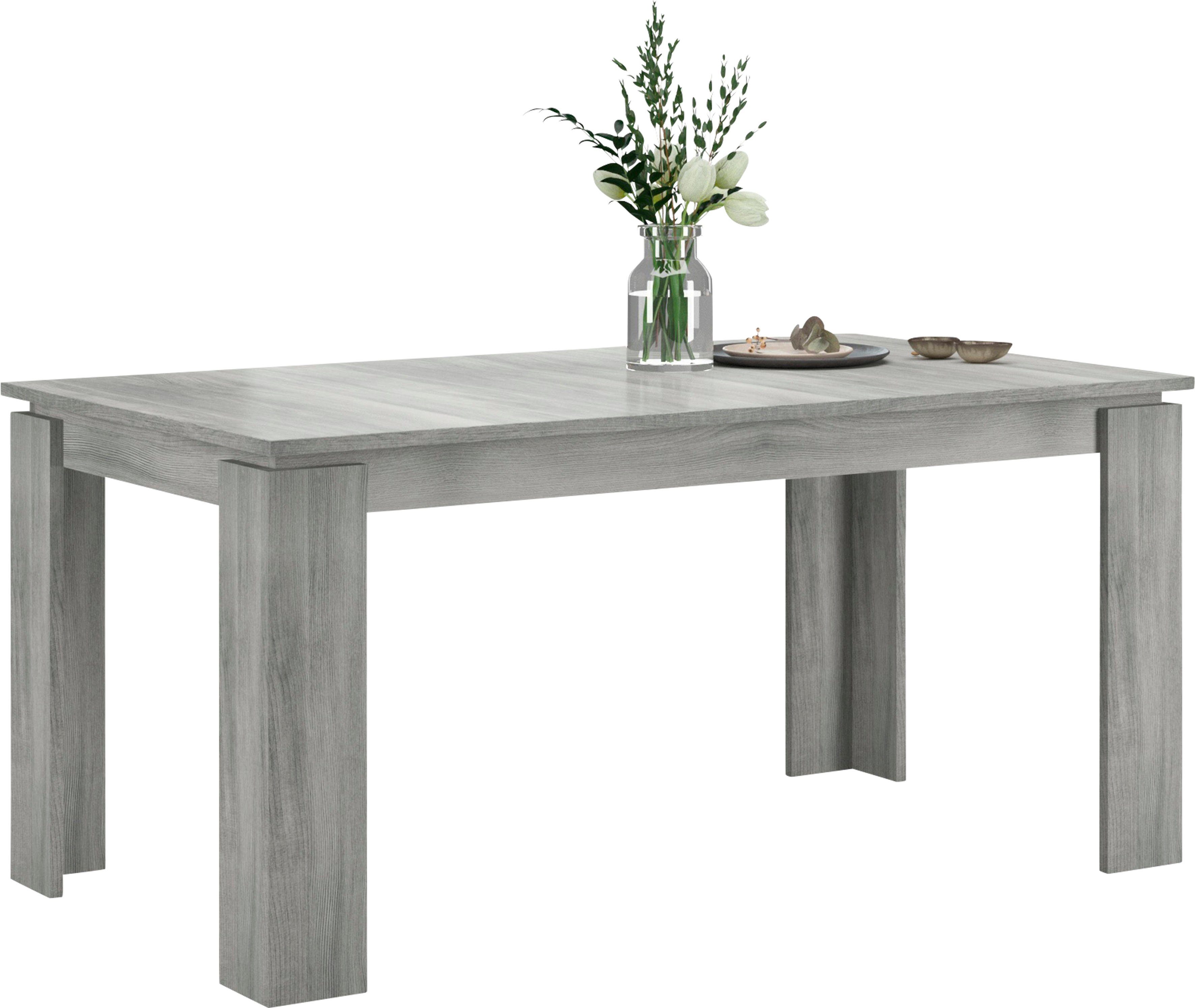 INOSIGN Eettafel Kalmar, rechthoekig, 160 cm uitschuifbaar naar 200 cm, inclusief Inlegplaat