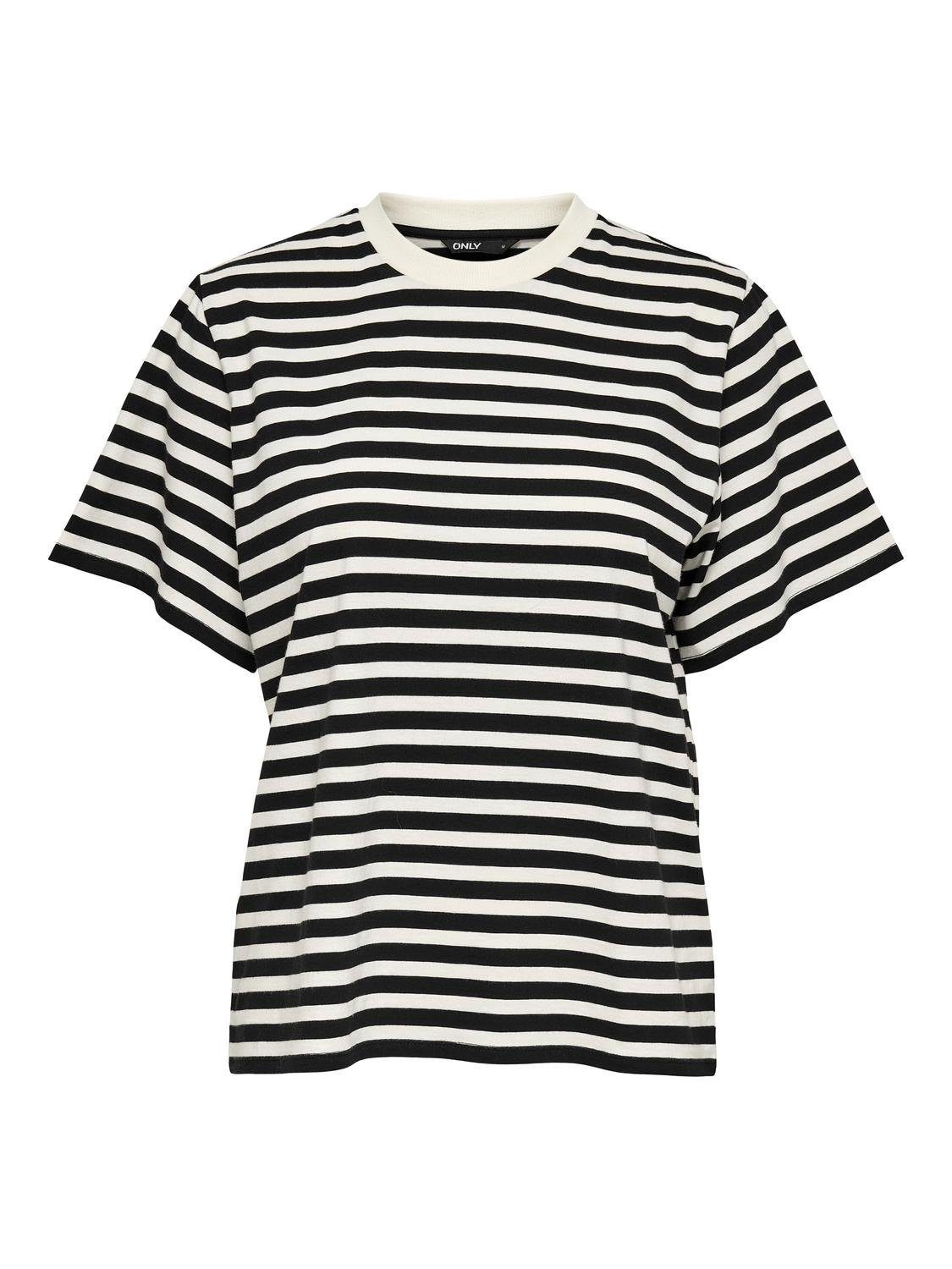 Only Shirt met korte mouwen ONLLIVINA S/S STRIPE TEE JRS NOOS