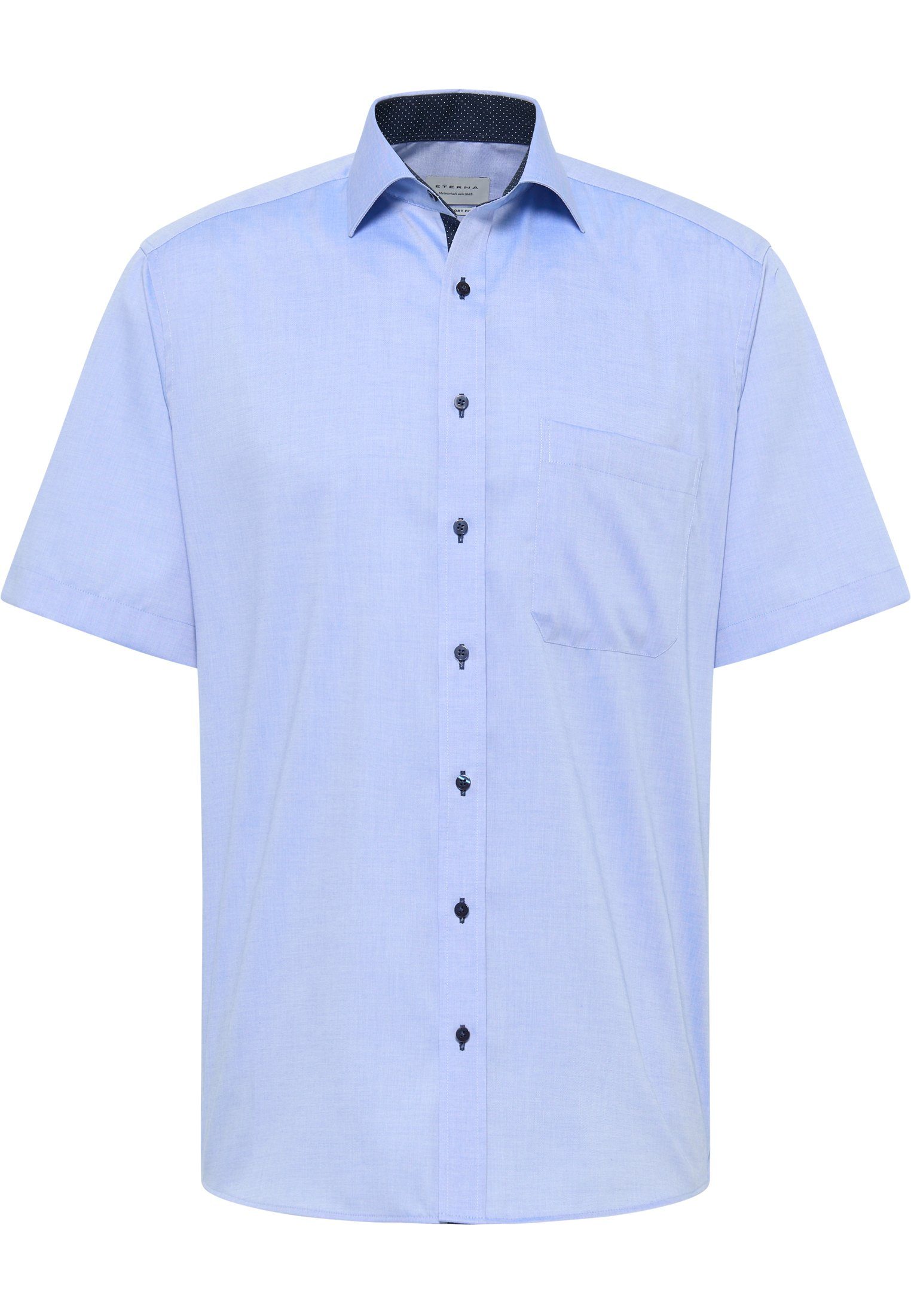 Eterna Overhemd met korte mouwen Comfort fit NON IRON (strijkvrij)