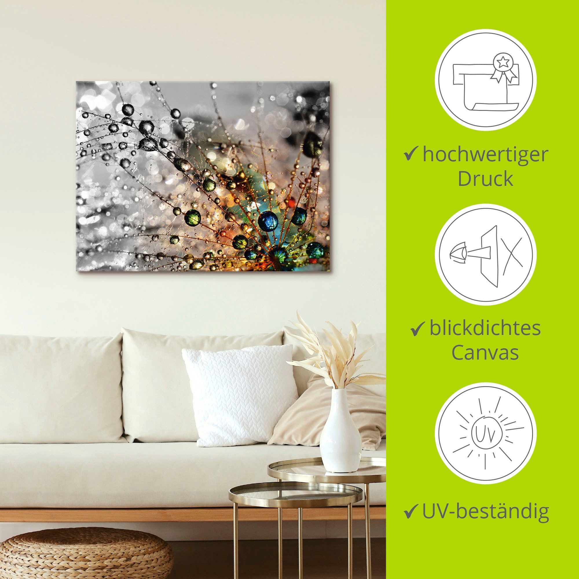 Artland Artprint Kleurrijke natuur als artprint van aluminium, artprint voor buiten, artprint op linnen, poster, muursticker