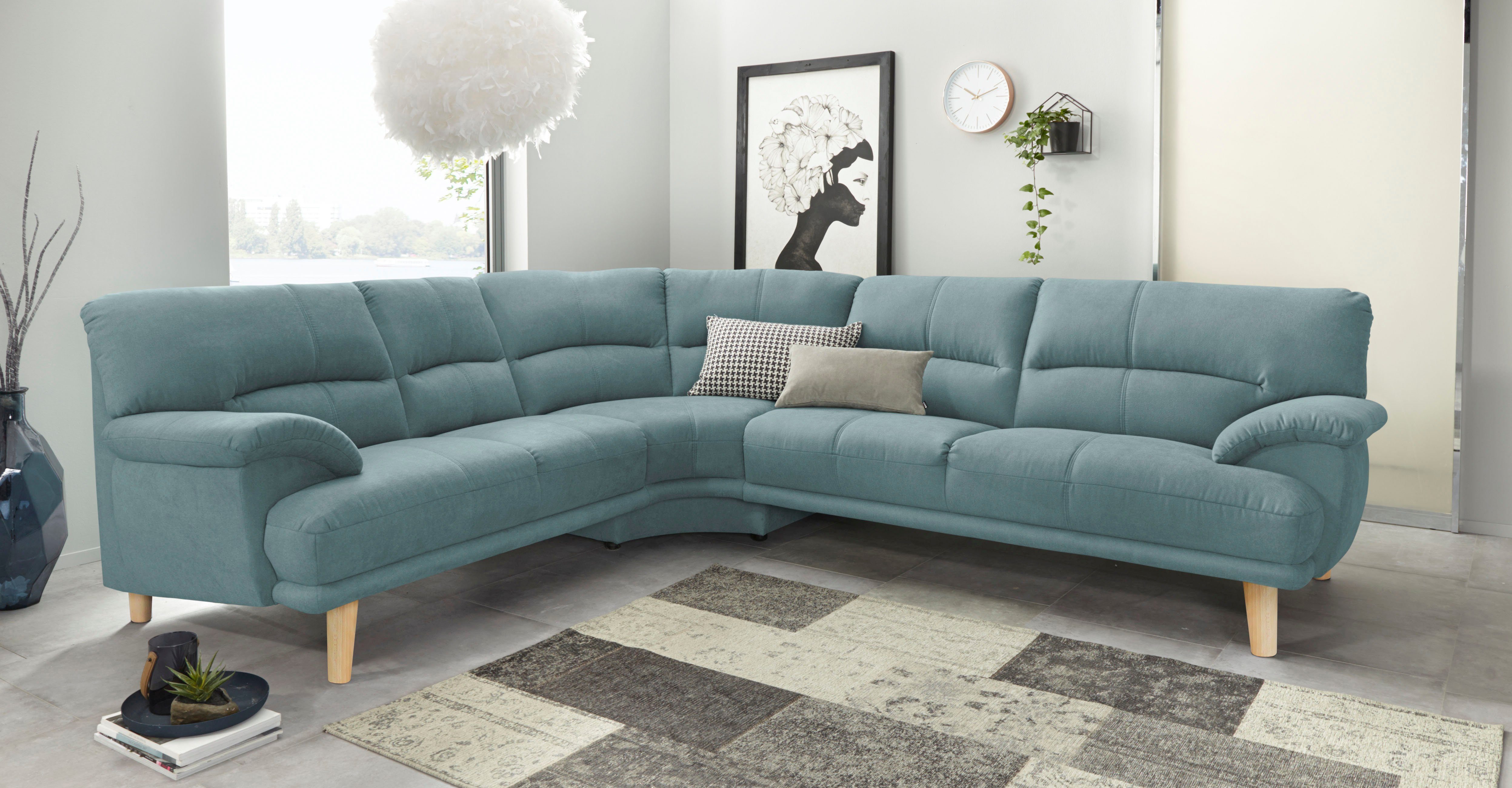 TRENDMANUFAKTUR Hoekbank Cecilia, Italiaans design, modern en comfortabel, L-vorm