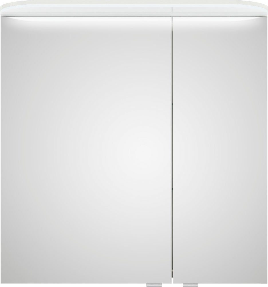 Saphir Spiegelkast Balto sprint badkamerkast met led-kransarmatuur, 70 cm breed, 2 deuren spiegels & verlichting wit