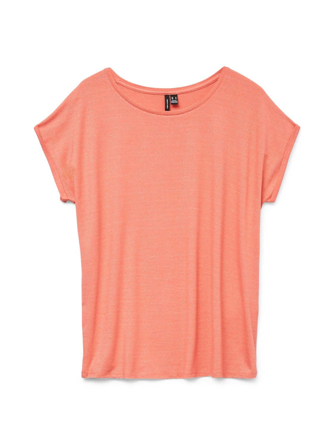 Vero Moda Shirt met ronde hals VMLAVA PLAIN SS TOP LUREX STRIPE