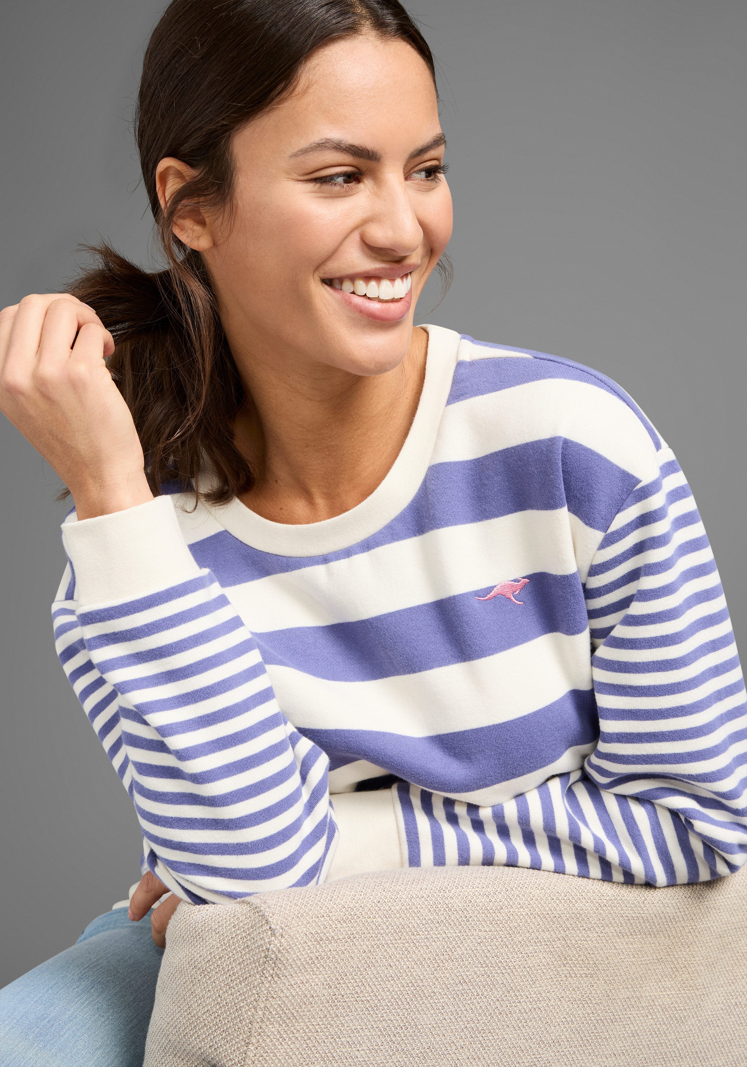 KangaROOS Sweatshirt in blokstrepen-design
