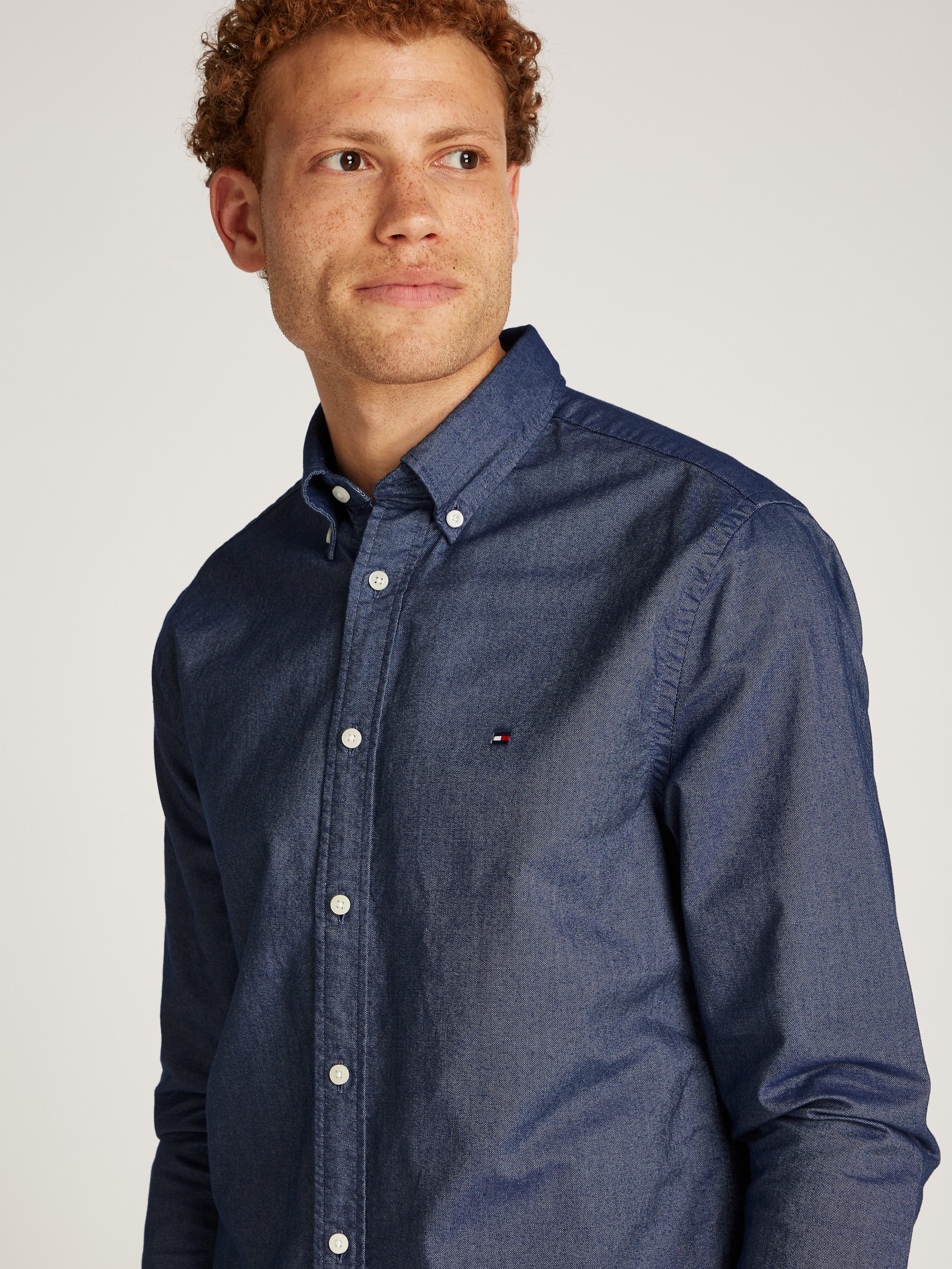 Tommy Hilfiger Overhemd met lange mouwen SOLID HERITAGE OXFORD RF SHIRT