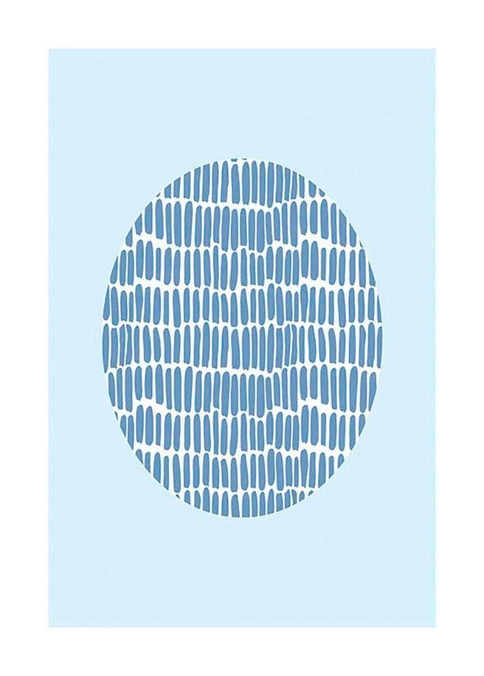 Komar Wanddecoratie Shelly Patterns blue Wanddecoratie - zonder lijst (1 stuk)