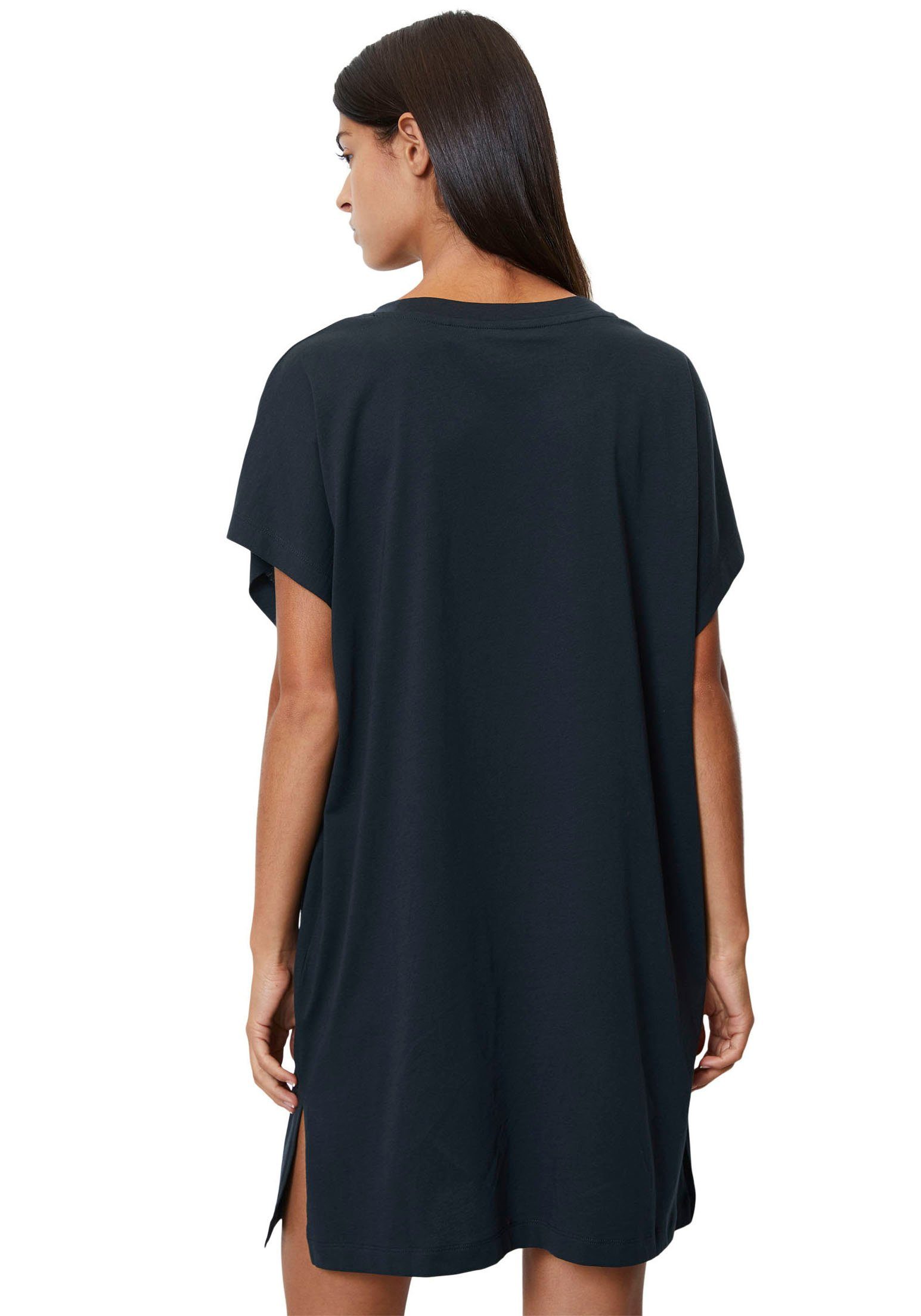 Marc O'Polo Nachthemd Mix & Match Cotton-Woven met overhangende schouders en merklogo op de borst