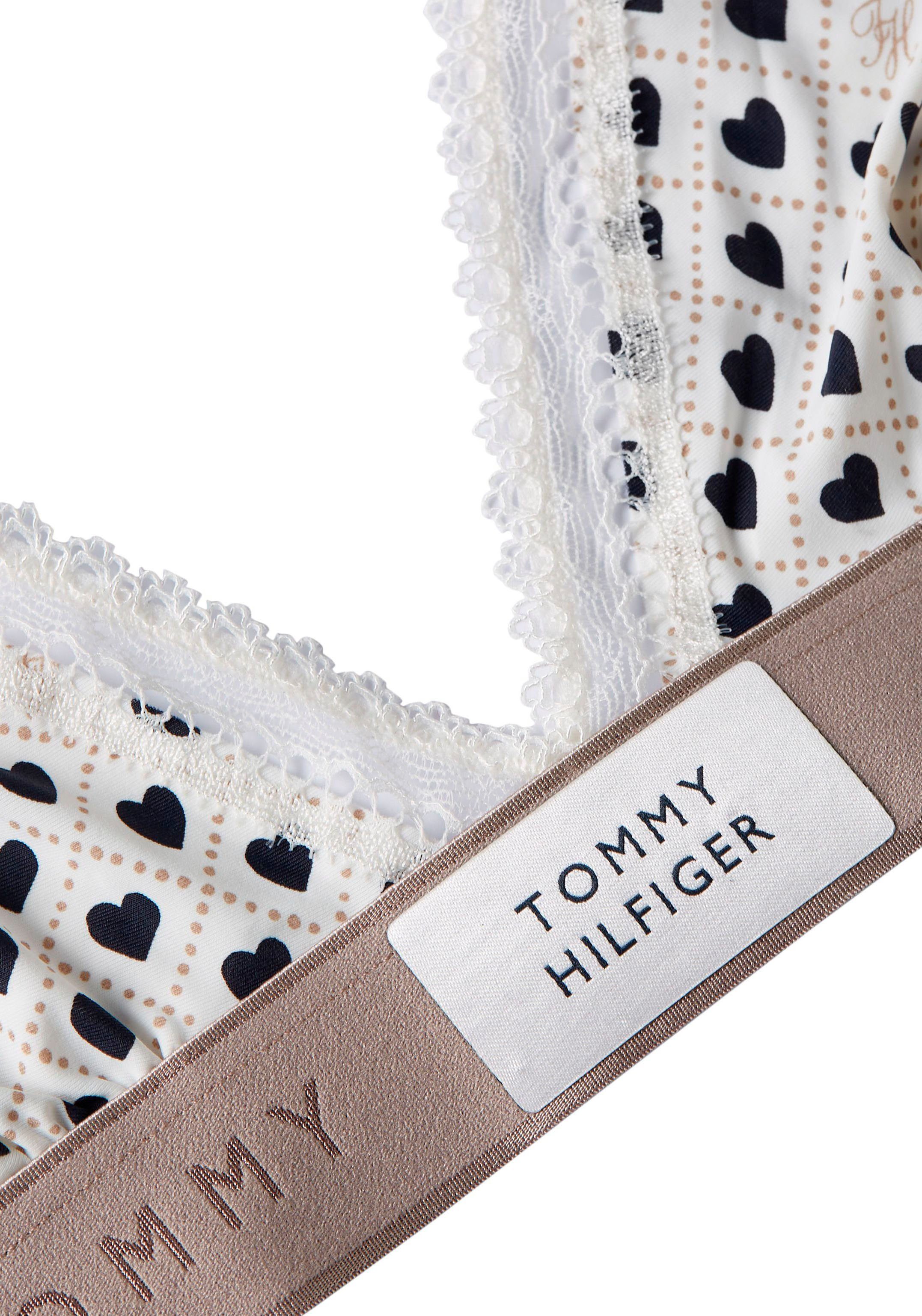 Tommy Hilfiger Underwear Triangel-bh TRIANGLE PRINT met modieuze tailleband met logo