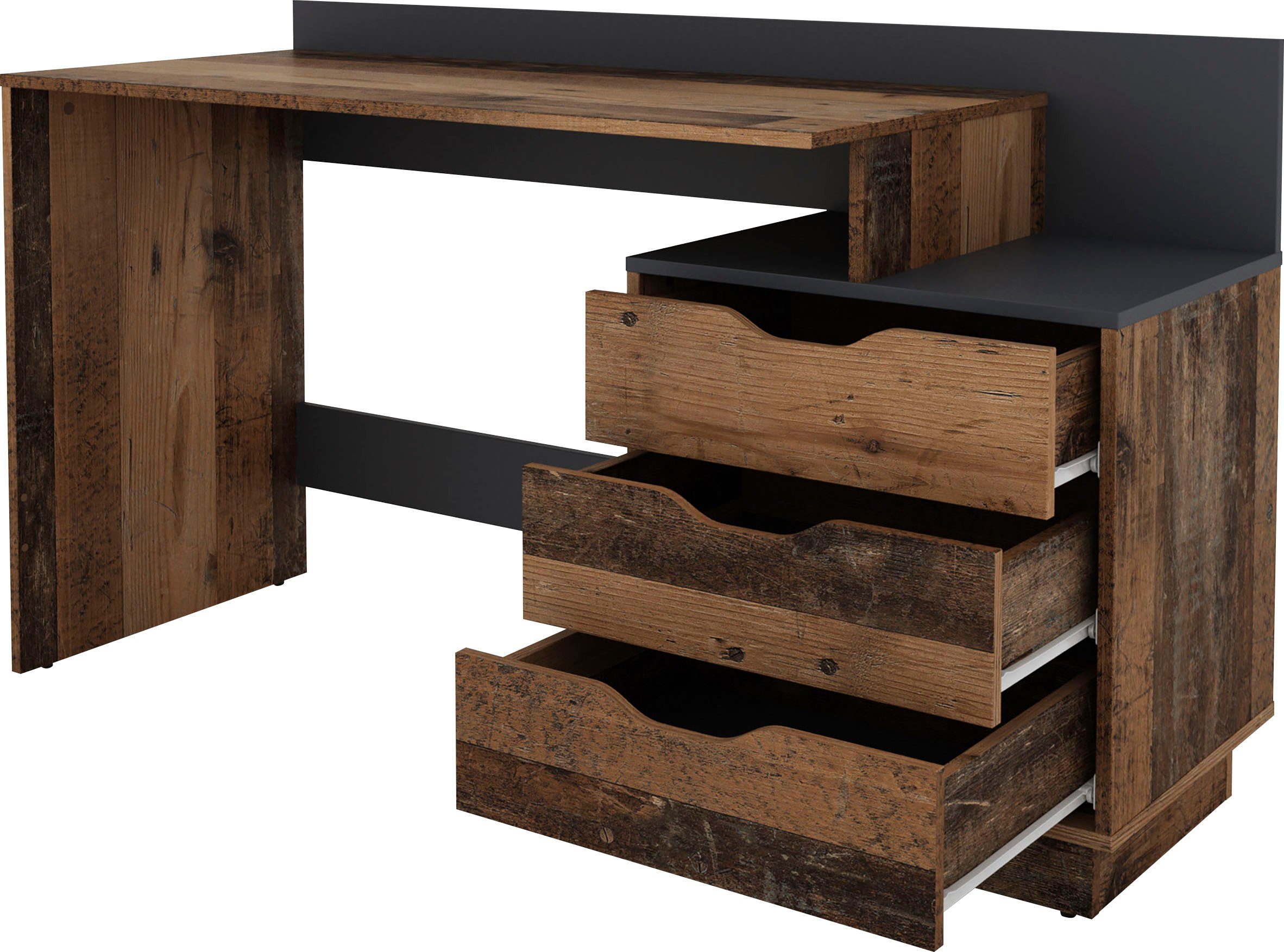 byLIVING Bureau Bern, modern pc-bureau met veel bergruimte, breedte 138 cm, rechts of links te monteren