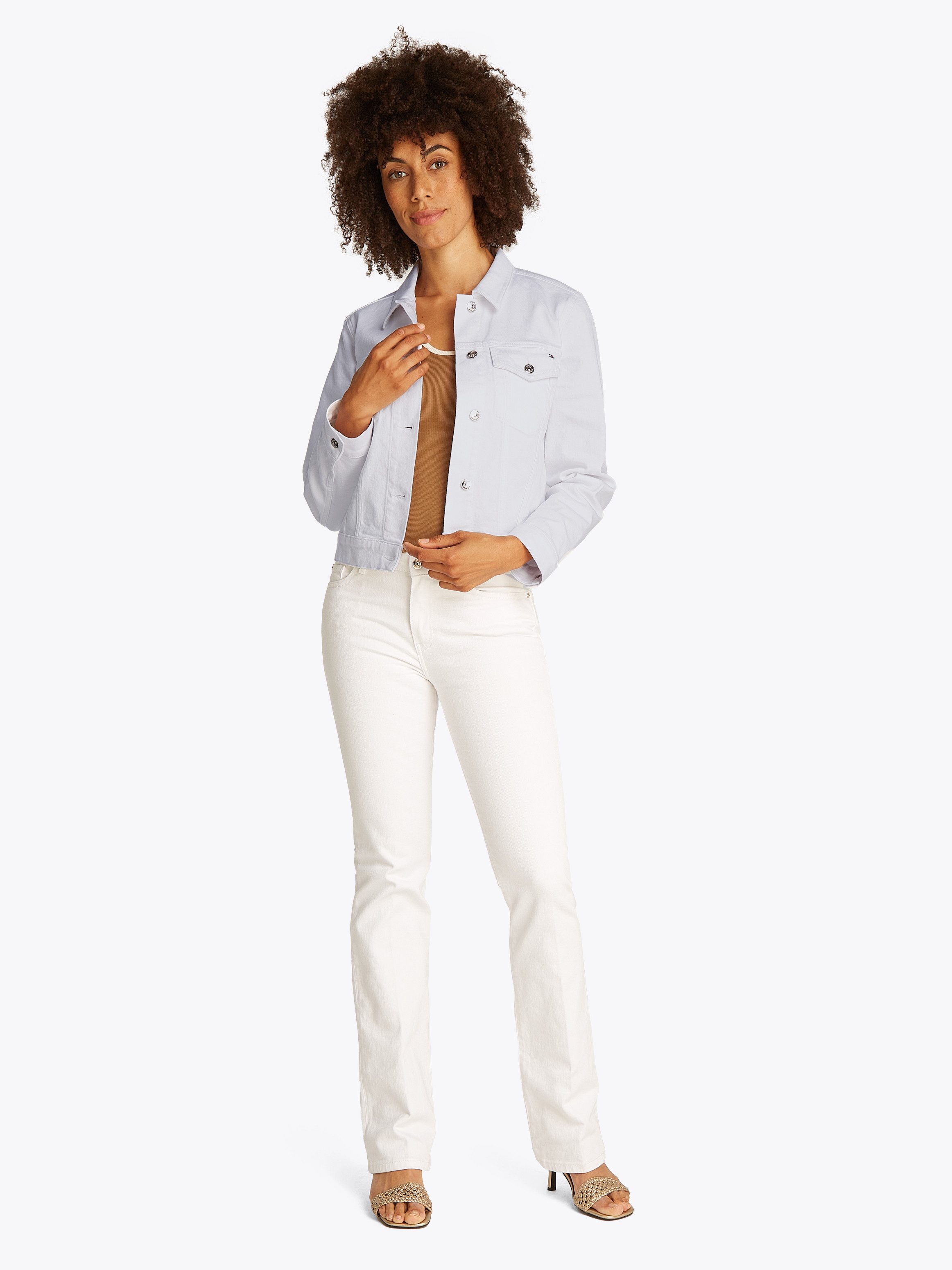 Tommy Hilfiger Jeansjack DNM SLIM JACKET WHITE met veelzijdig ontwerp
