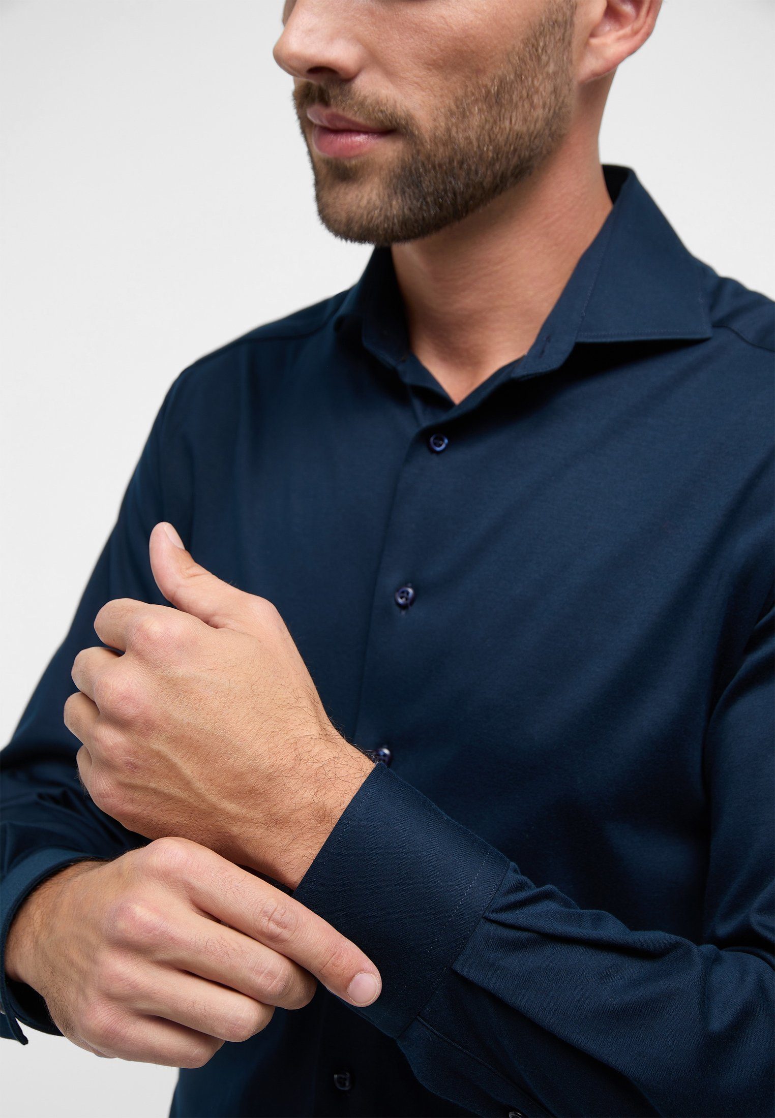 Eterna Overhemd met lange mouwen MODERN FIT NON IRON (strijkvrij)