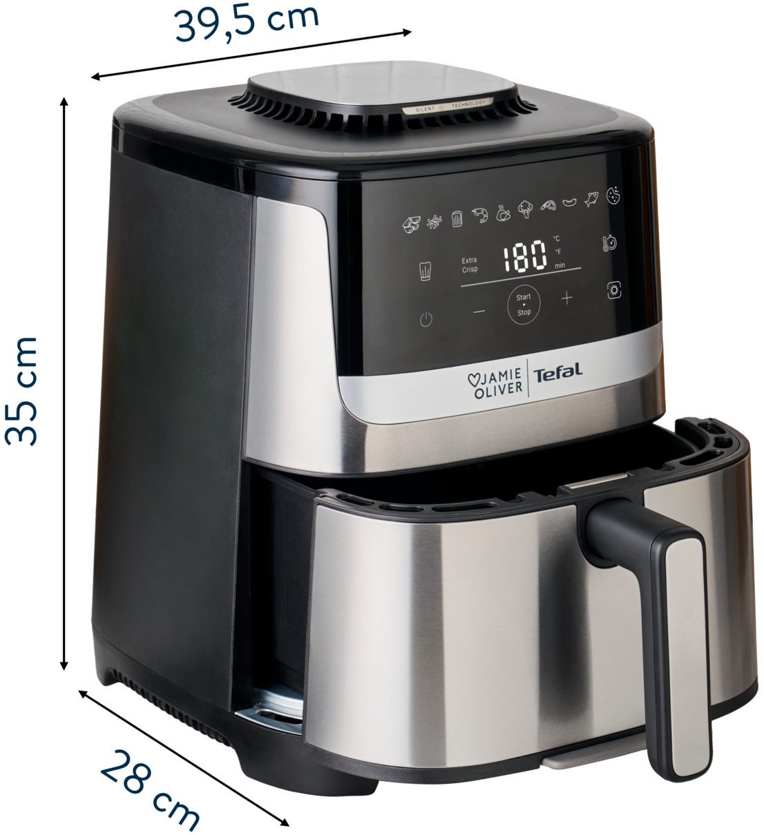 Tefal Airfryer Jamie Oliver by Tefal EY55JD Easy Fry Silence Deluxe