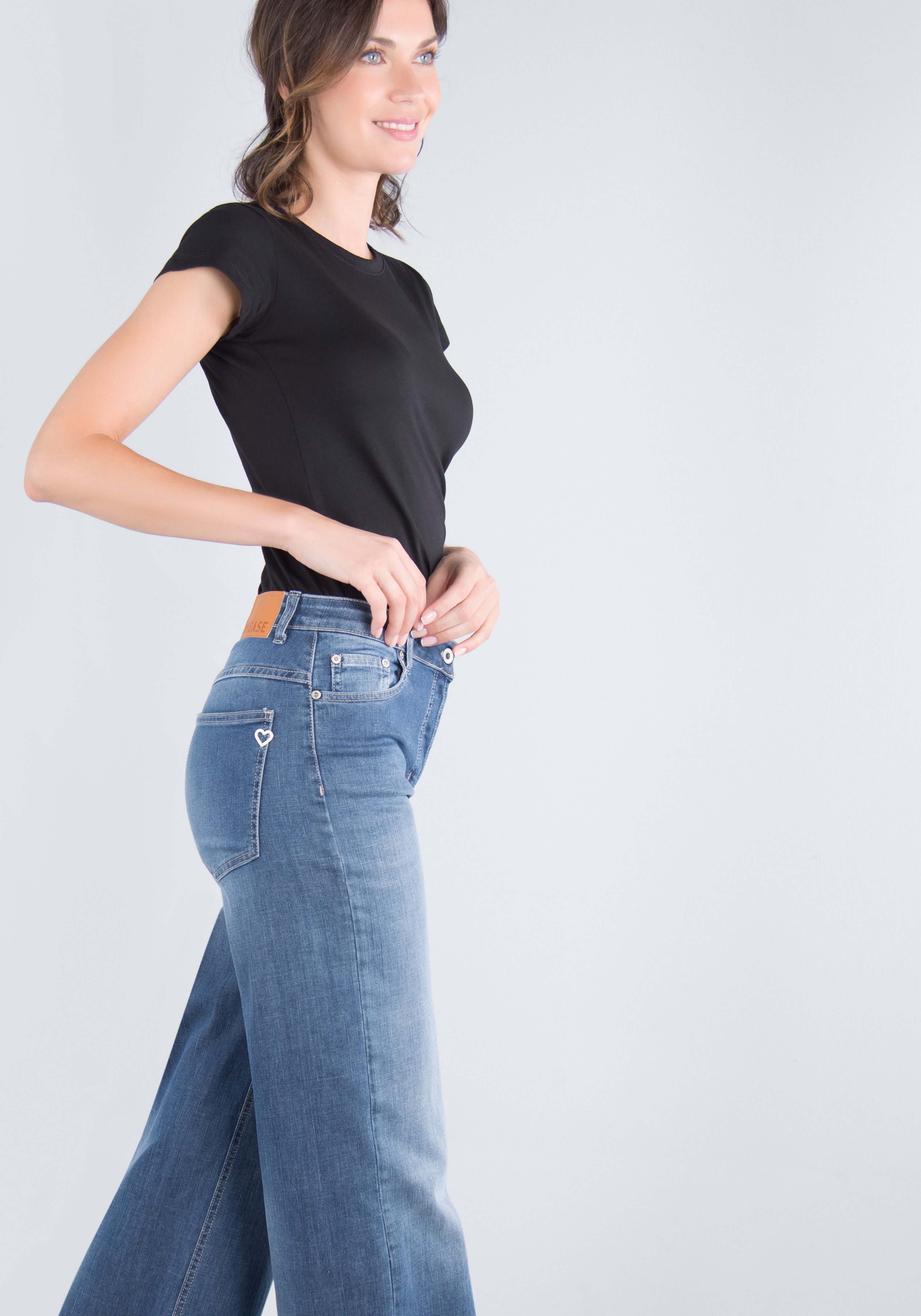 Please Jeans 5-pocket jeans met wijde pijpen