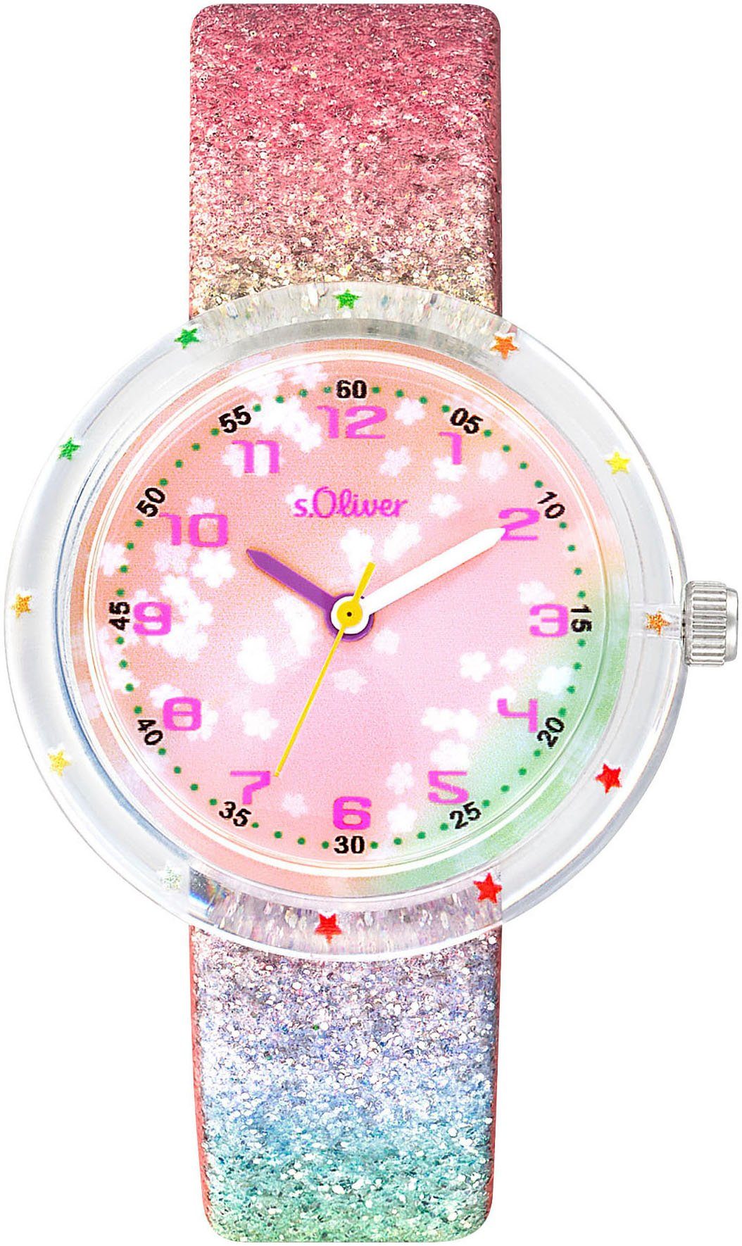 s.Oliver Kwartshorloge Polshorloge, kinderhorloge, meisjeshorloge, sterren, ideaal ook als cadeau