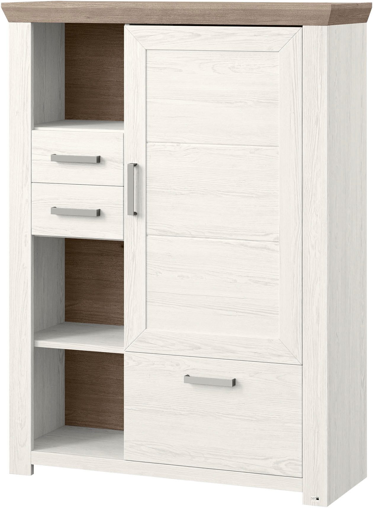 set one by Musterring Highboard York Type 25 en 26, in 3 kleurvarianten, verlichting optioneel, breedte 105 cm