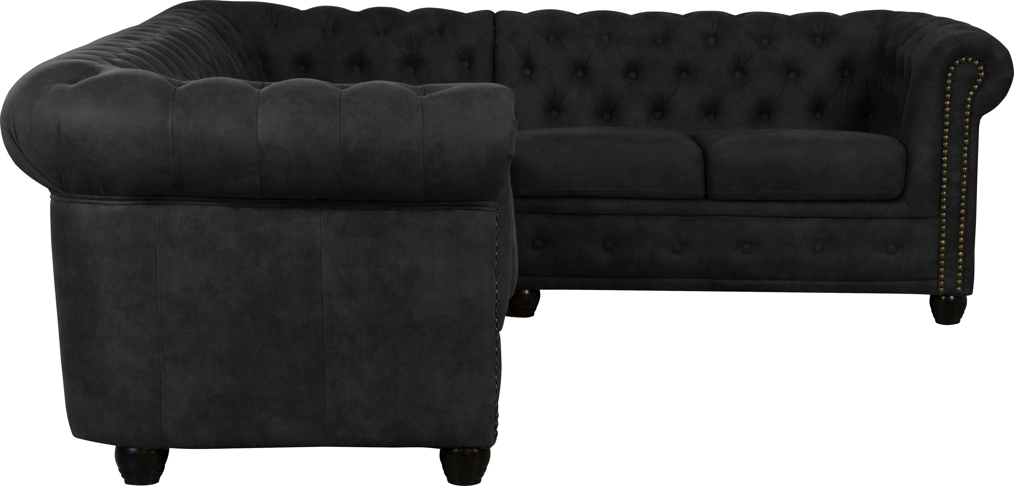 Home affaire Chesterfield-bank Rysum L-vorm Chesterfield-look, lange zijde links of rechts