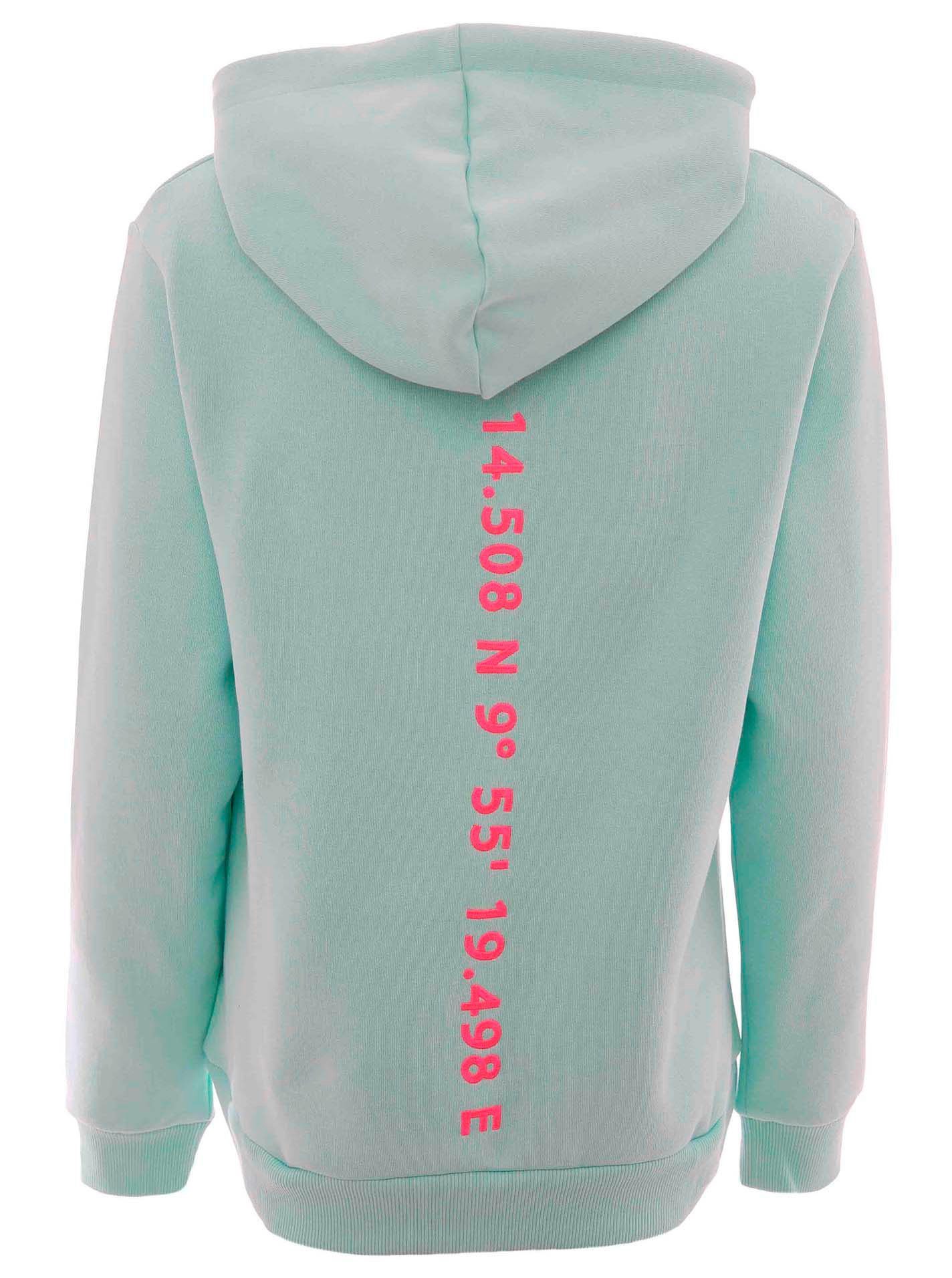 Zwillingsherz Sweatshirt met capuchon frontprint rugprint