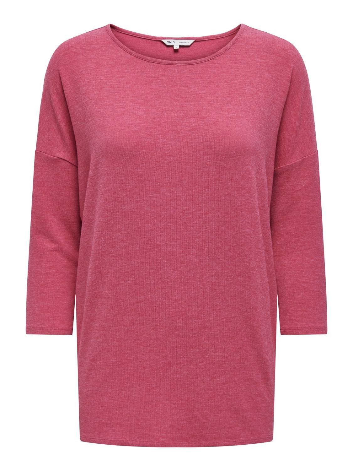 Only Shirt met 3/4 mouwen ONLGLAMOUR 3/4 TOP JRS NOOS dames shirts met 3/4 mouwen maat L (40) bruin
