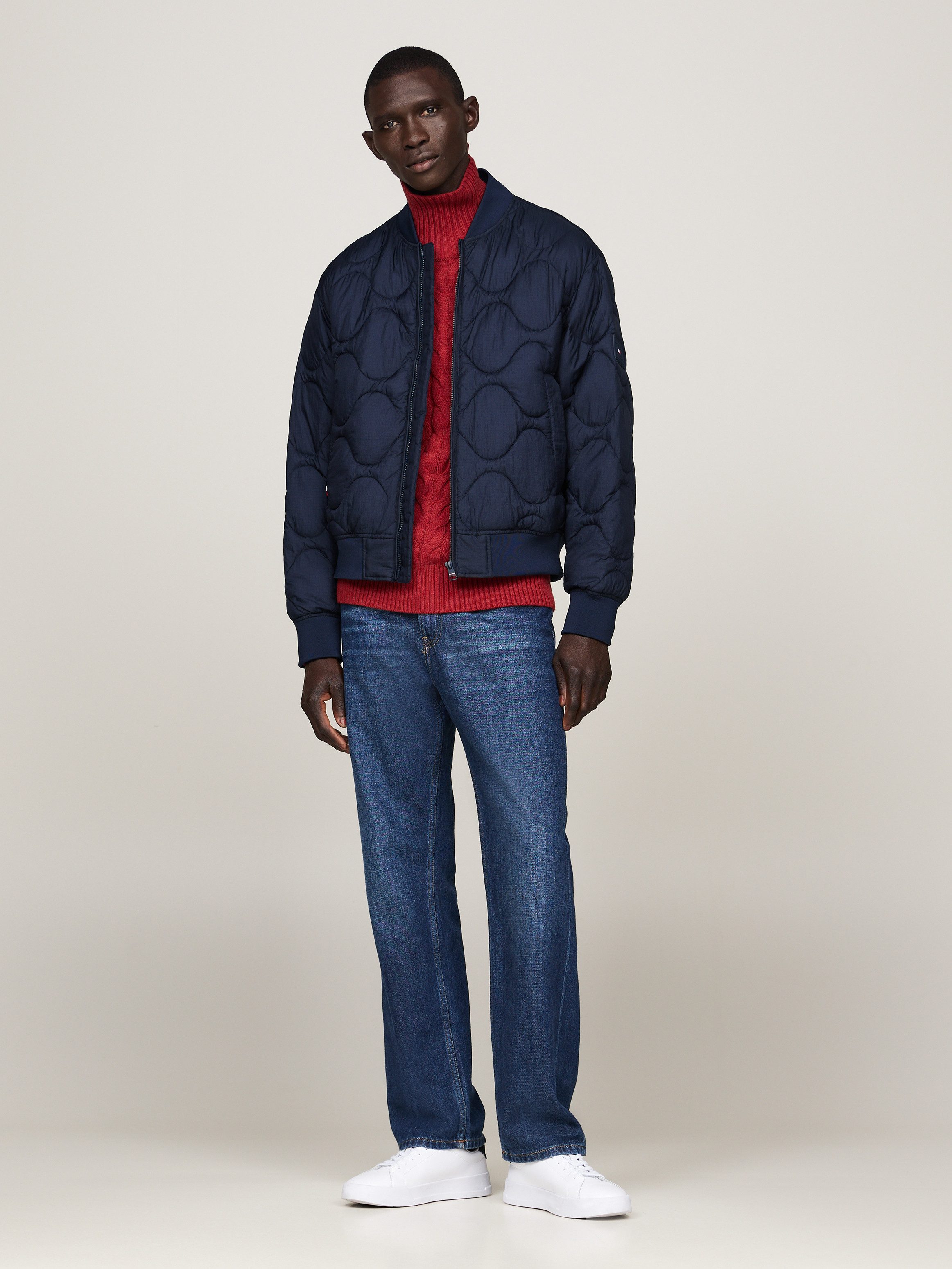 Tommy Hilfiger Gewatteerde jas ONION QUILTED BOMBER met staande kraag, modieuze quilting