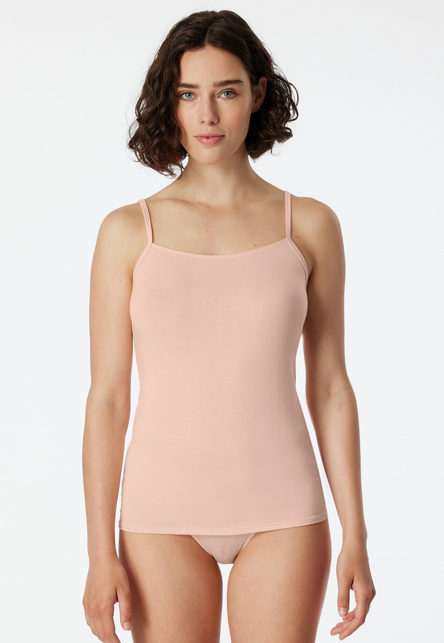 Schiesser Top met spaghettibandjes Modal Essentials met hals- en armopening met fijne afwerking (Set van 2)