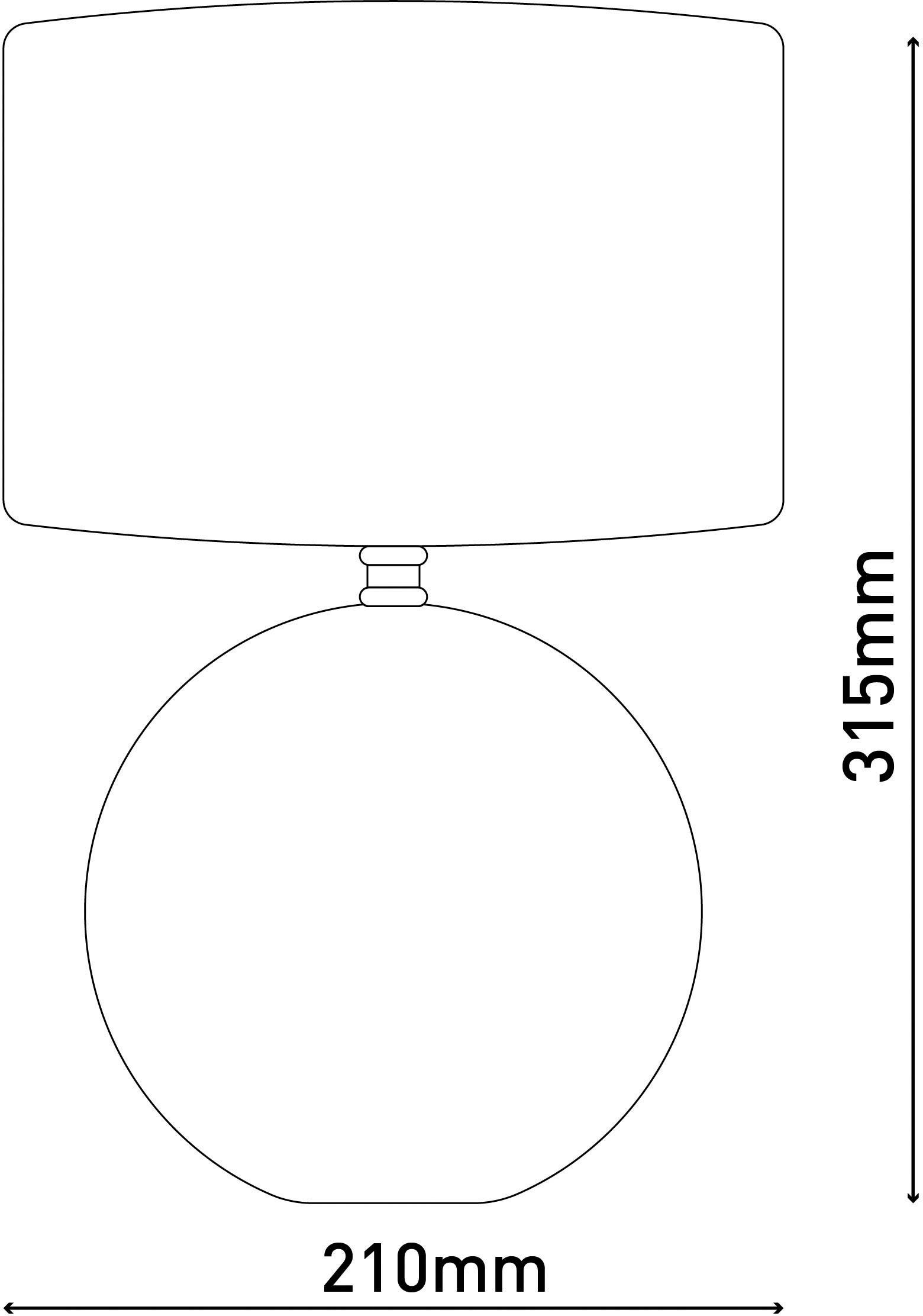 näve Tafellamp Woody Keramische tafellamp, E14, max. 40W, hoogte: 31,5 cm, incl. kantelschakelaar (1 stuk)