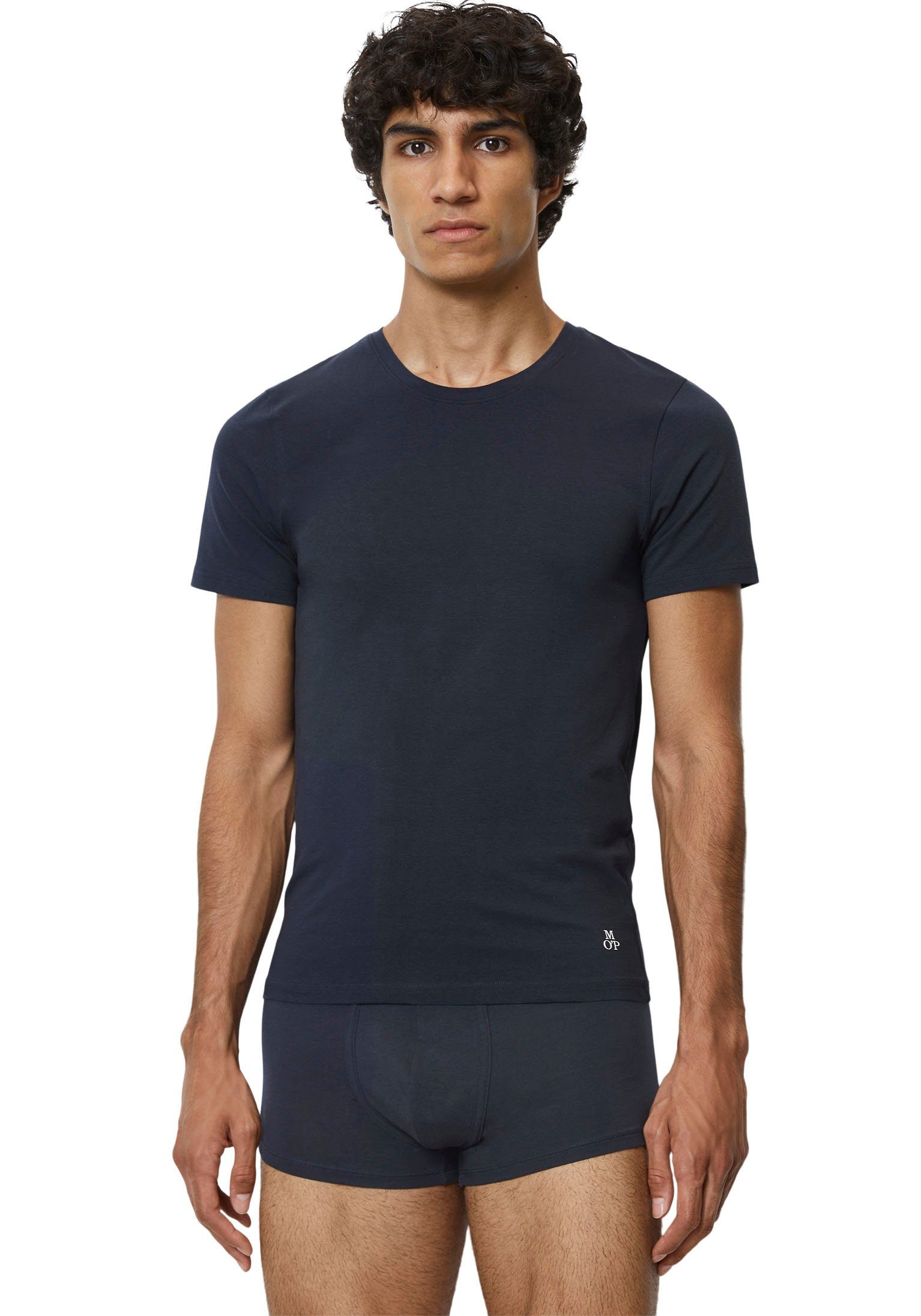 Marc O'Polo T-shirt Essentials met discreet merkembleem (2-delig, Set van 2)