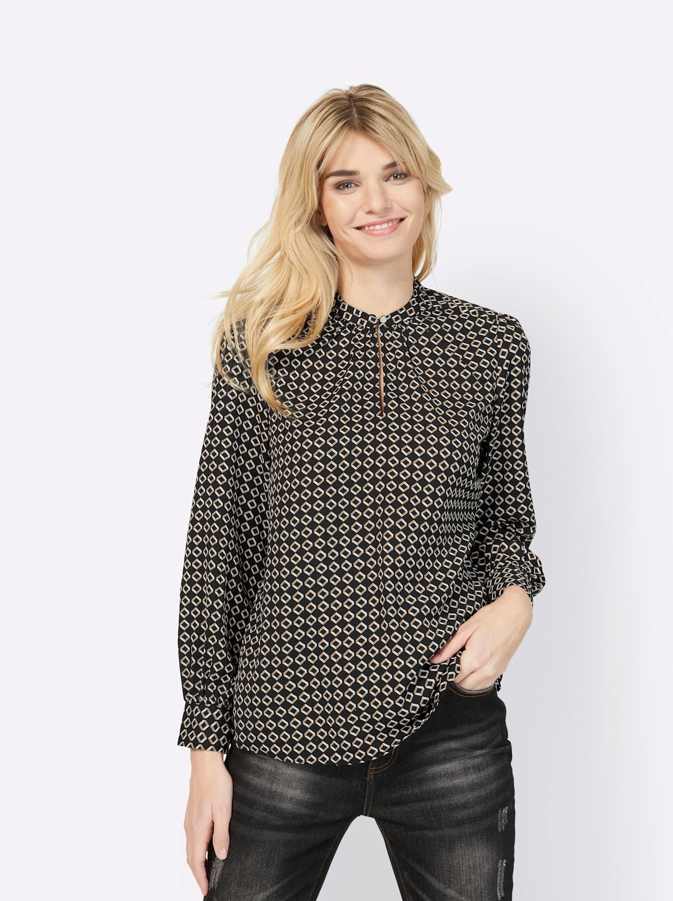 heine Gedessineerde blouse