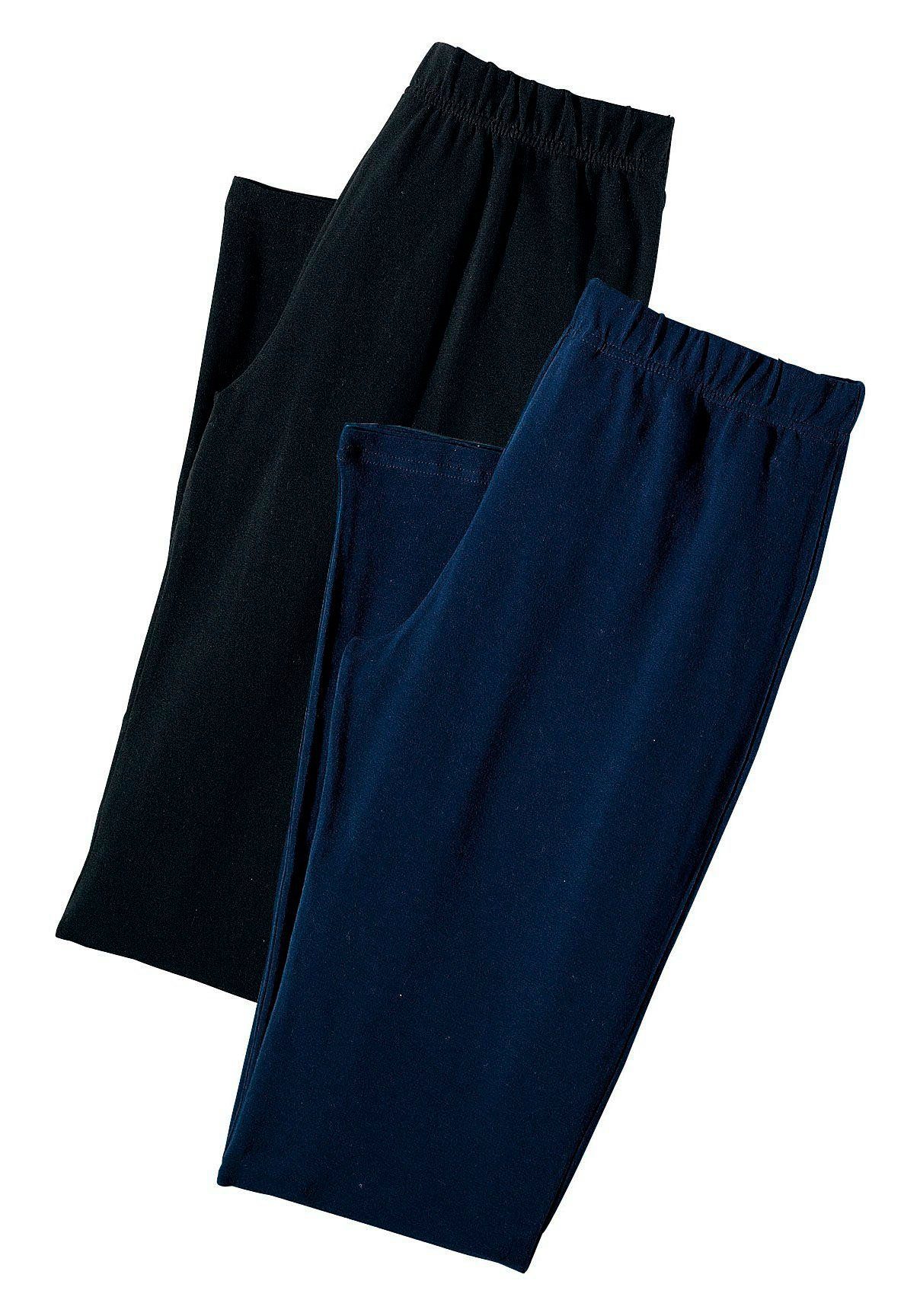 vivance active Jazzpants met licht uitlopende pijpen, loungewear (2-delig, Set van 2)