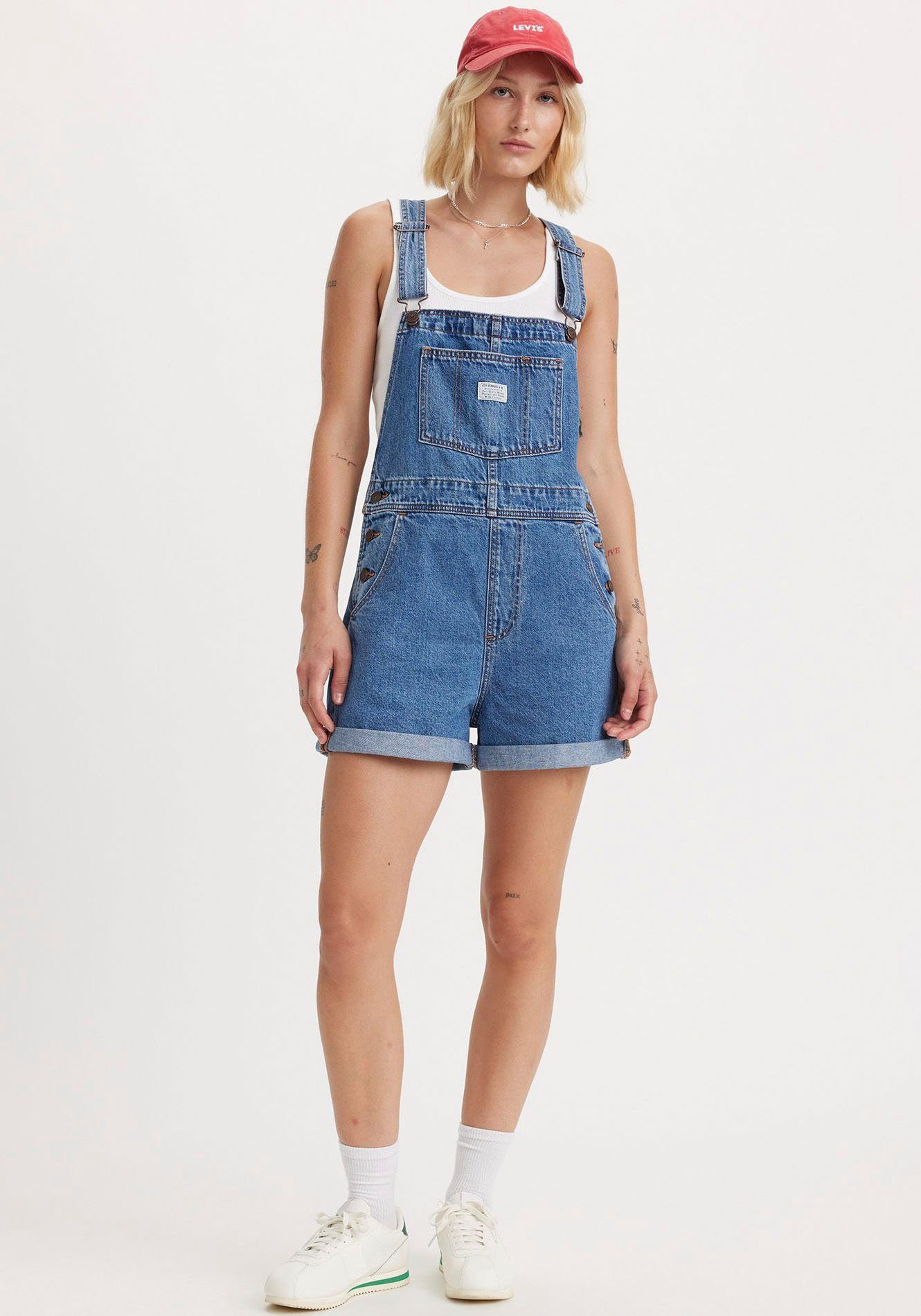 Levi's® Korte jumpsuit VINTAGE SHORTALL met destroyed-effecten