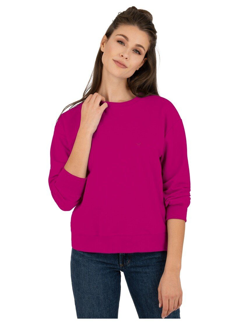 Trigema Sweatshirt TRIGEMA dun sweatshirt