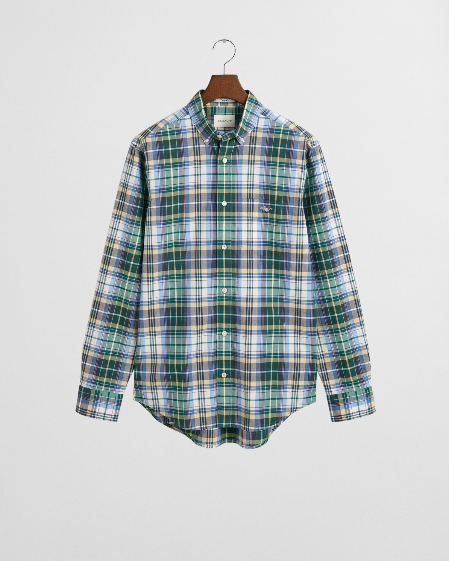 Gant Geruit overhemd REG POPLIN TARTAN CHECK SHIRT Regular fit popeline overhemd met tartan-ruitpatroon