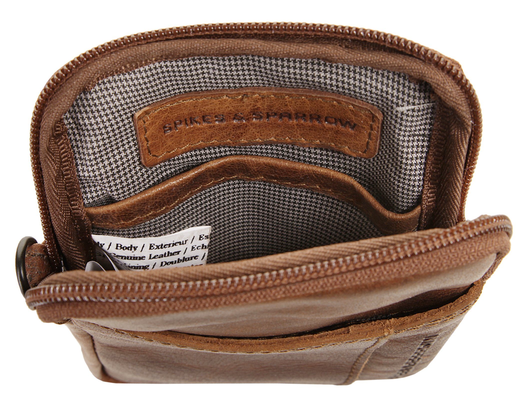Spikes & Sparrow Schoudertas echt leder