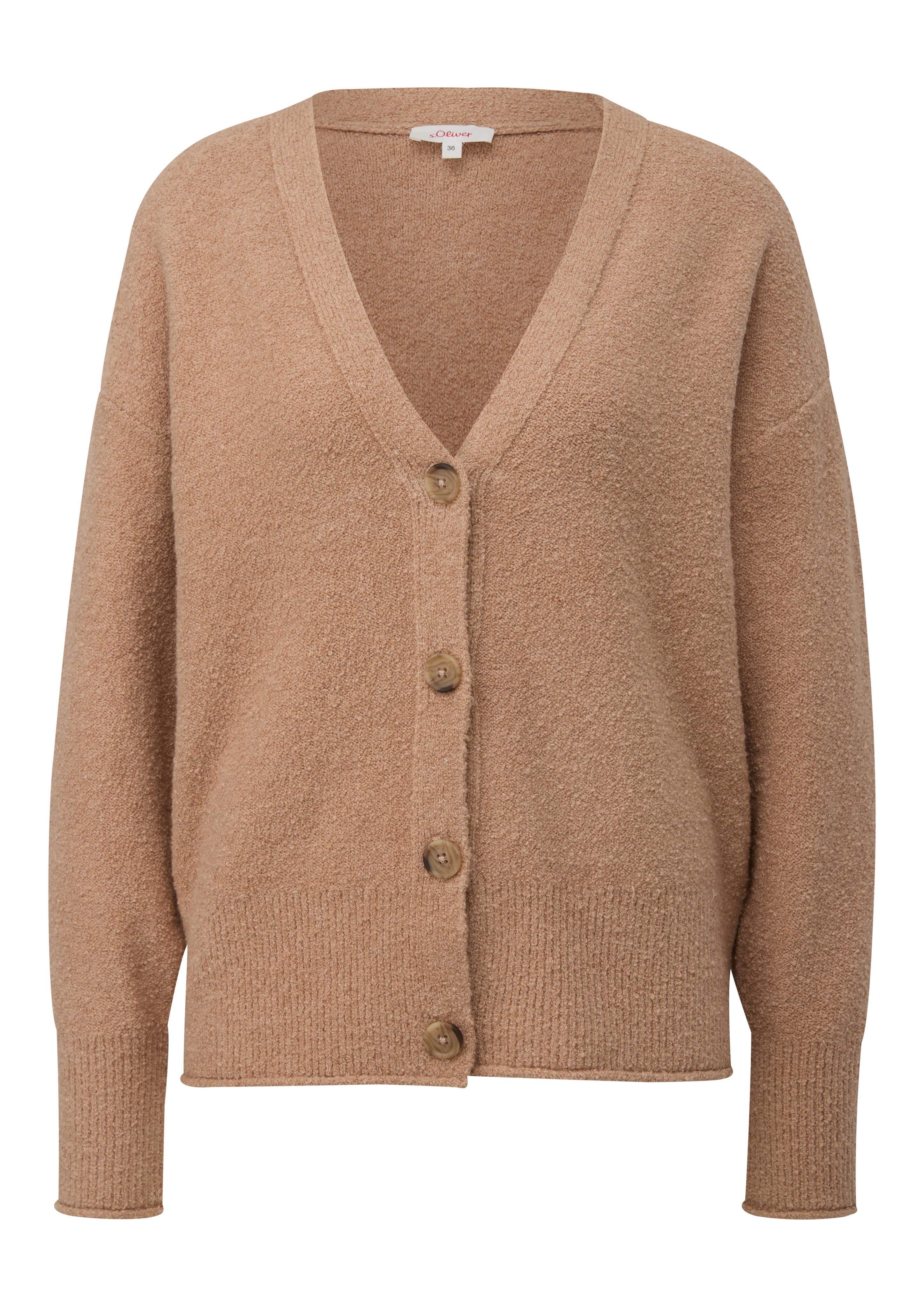 s.Oliver Vest met v-hals en knoopsluiting