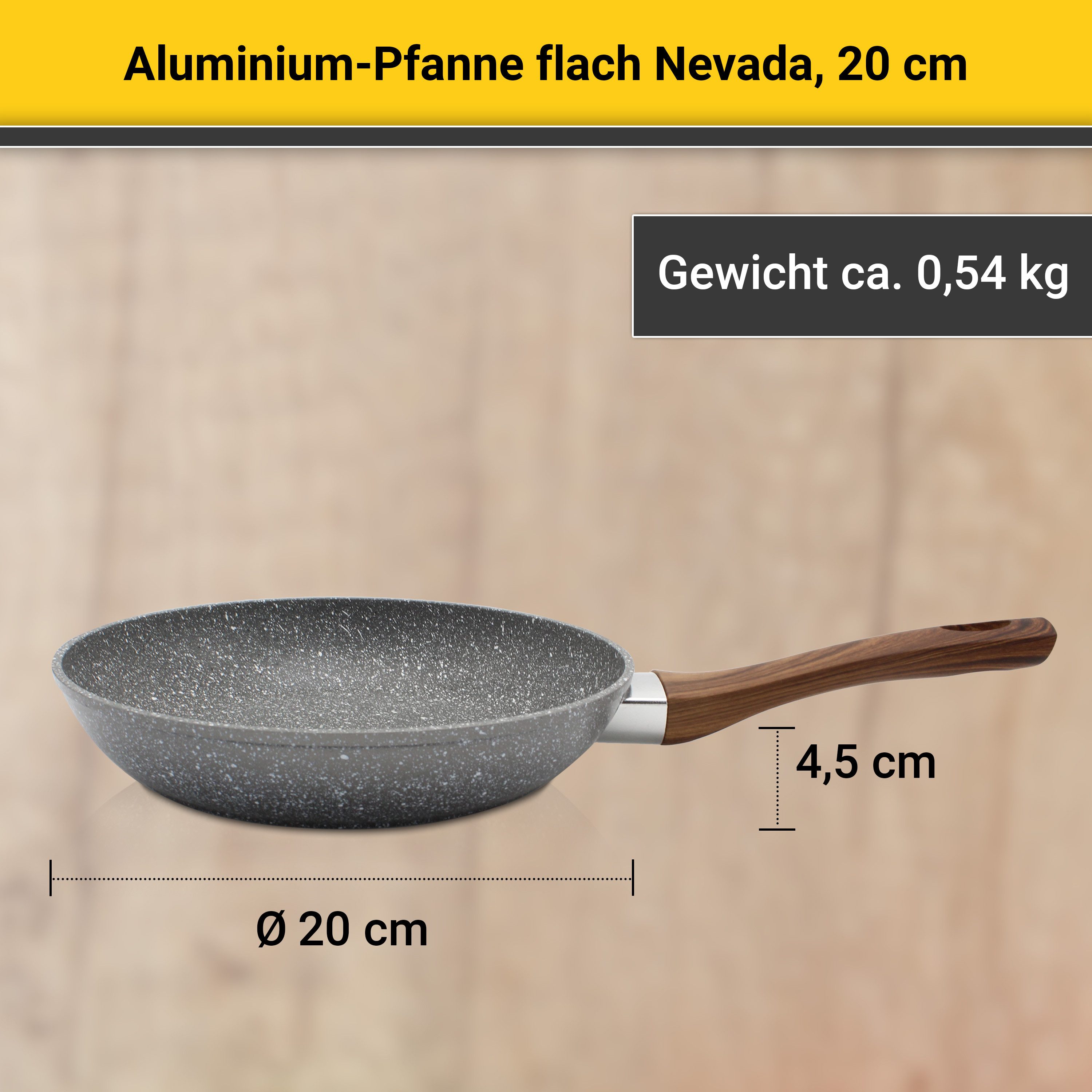 Krüger Koekenpan Nevada voor inductiekookvelden geschikt (1-delig)