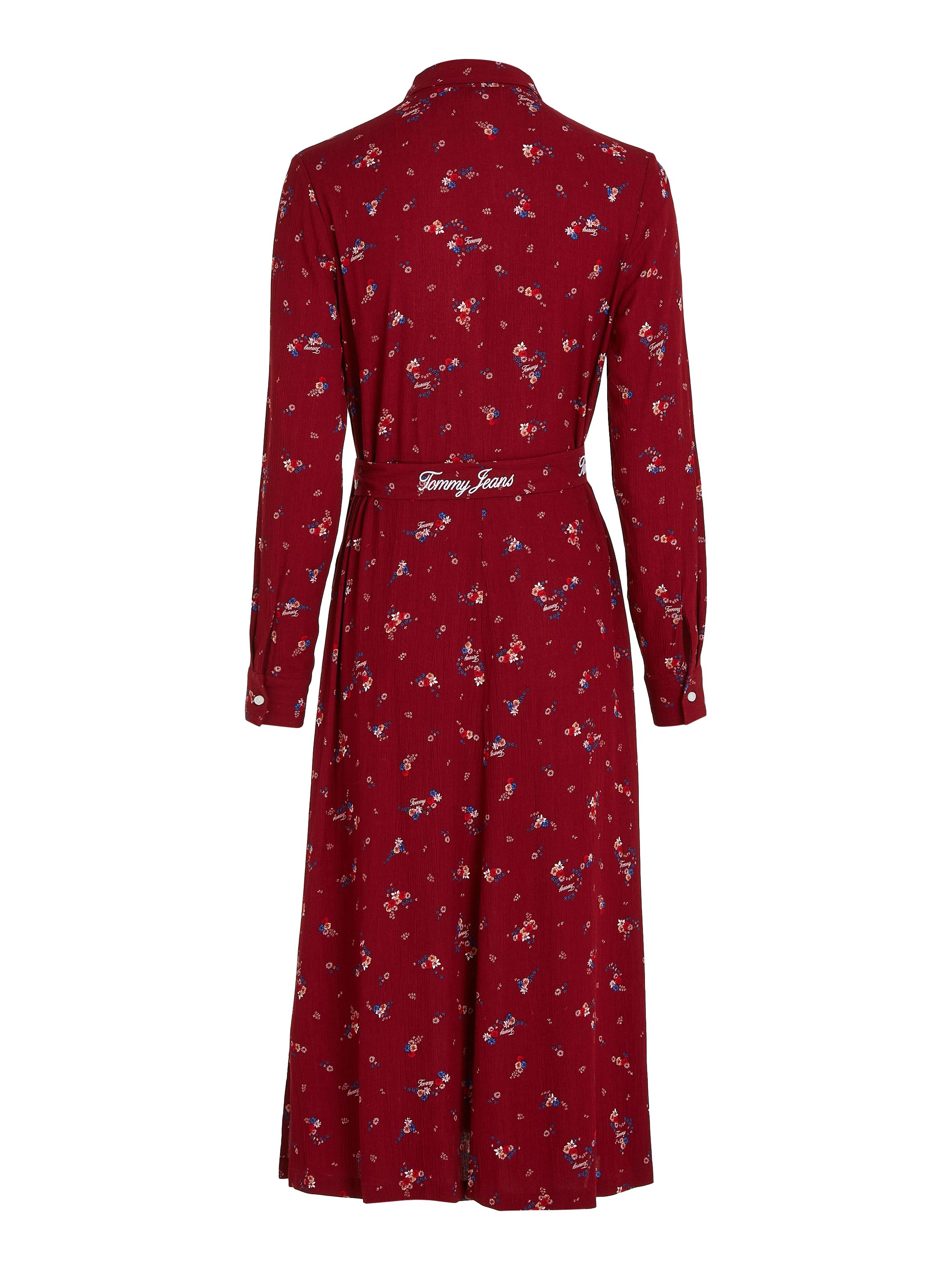 Tommy Jeans Curve Jurk met overhemdkraag TJW FLORAL BELT SHIRT DRESS EXT