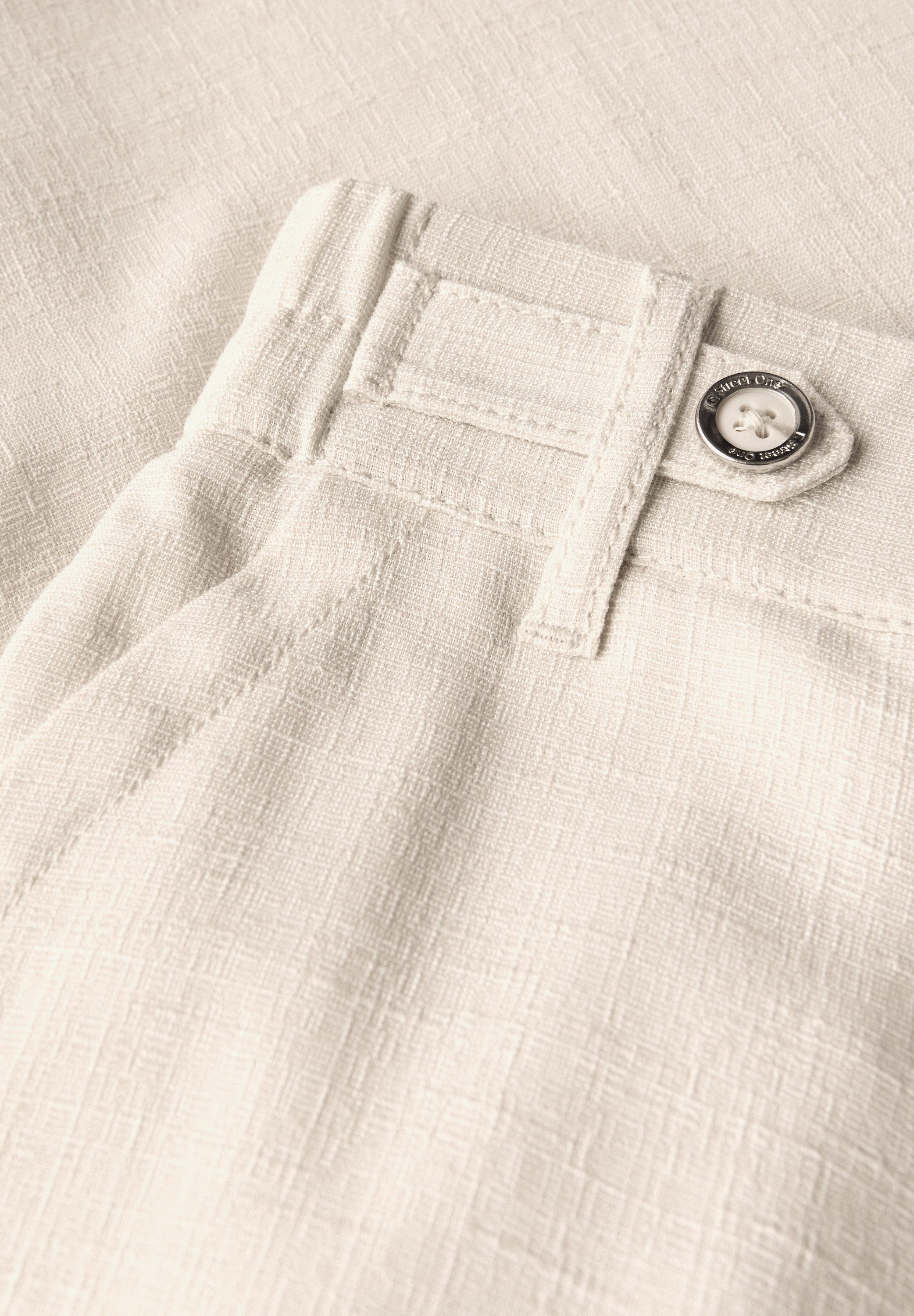 STREET ONE Chino met knoopdetail