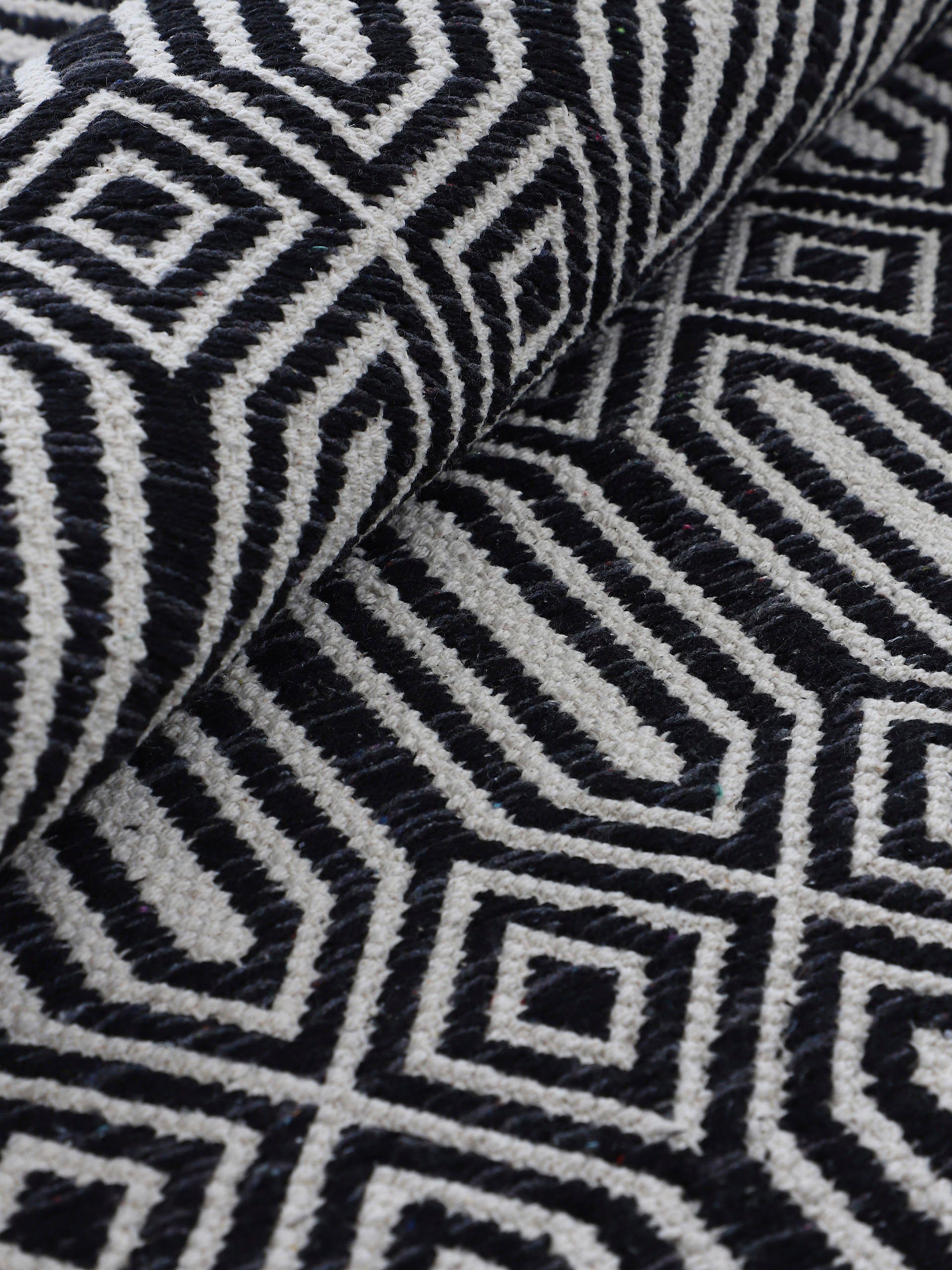 carpetfine Vloerkleed Kelim Oregan Tweezijdig te gebruiken kleed van puur katoen, woonkamer