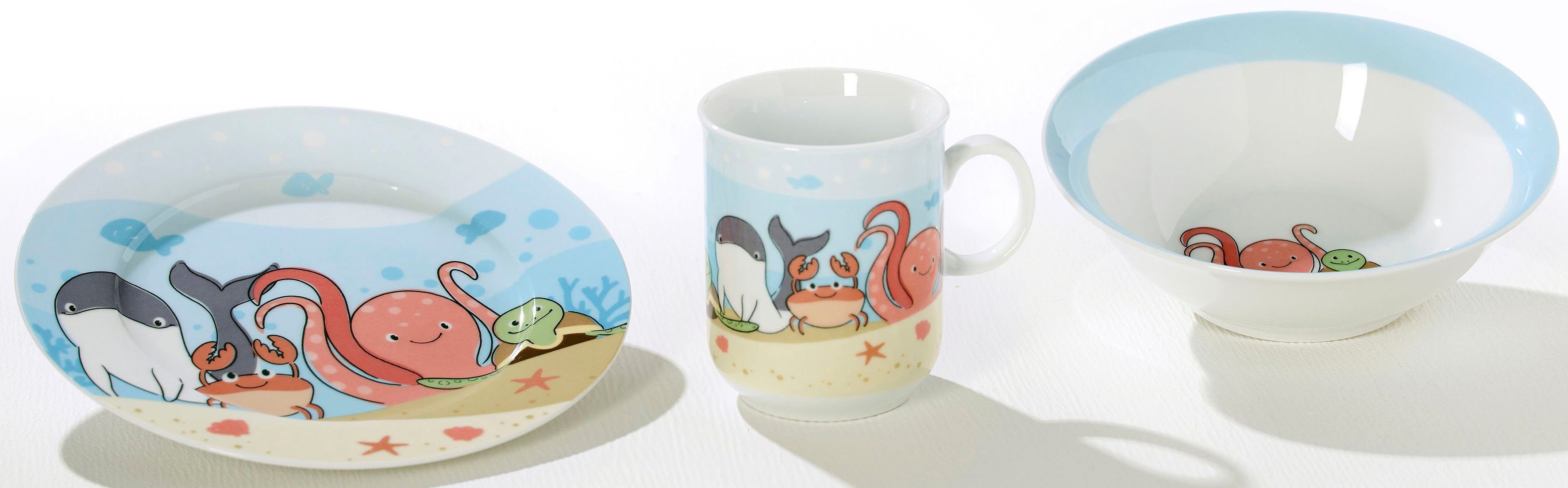 Ritzenhoff & Breker Kinderservies-set Onderwaterwereld in decoratieve geschenkdoos (set, 3-delig)