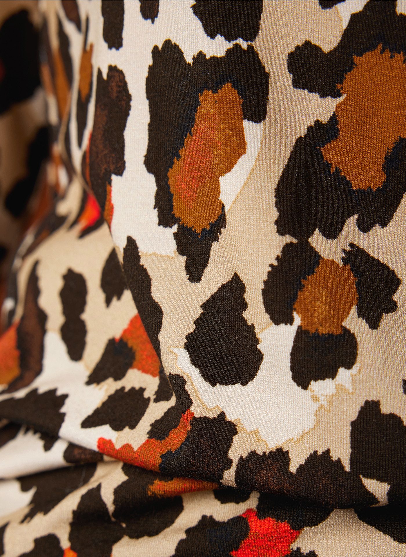 Rabe Shirt met 3/4 mouwen met luipaardprint