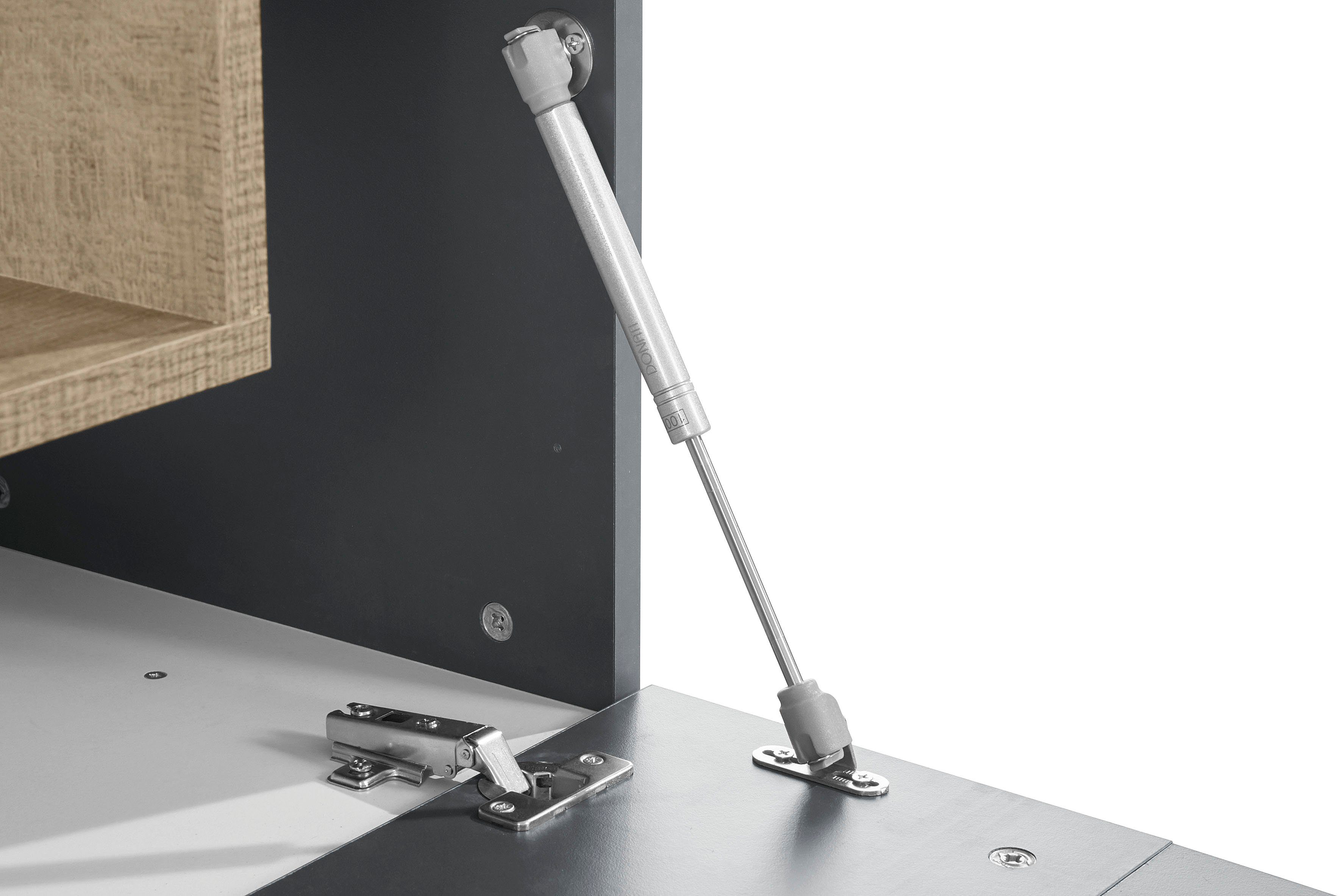 INOSIGN Tv-meubel Coro, lowboard, TV-commode, TV-meubelen, TV-bank met 2 kleppen, 1 deur, 1 glazen plank, breedte 160