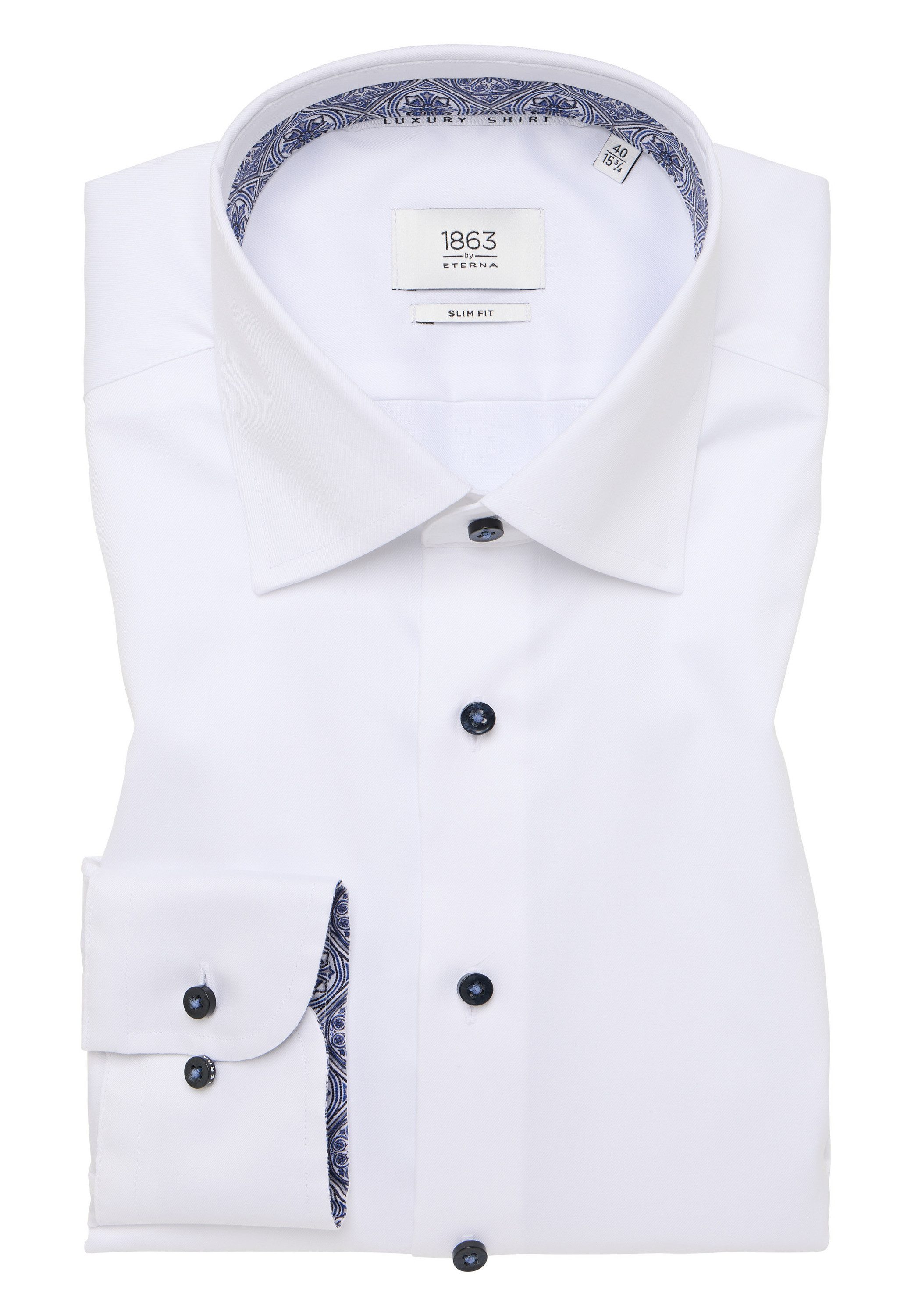 Eterna Overhemd met lange mouwen Slim fit NON IRON (strijkvrij)