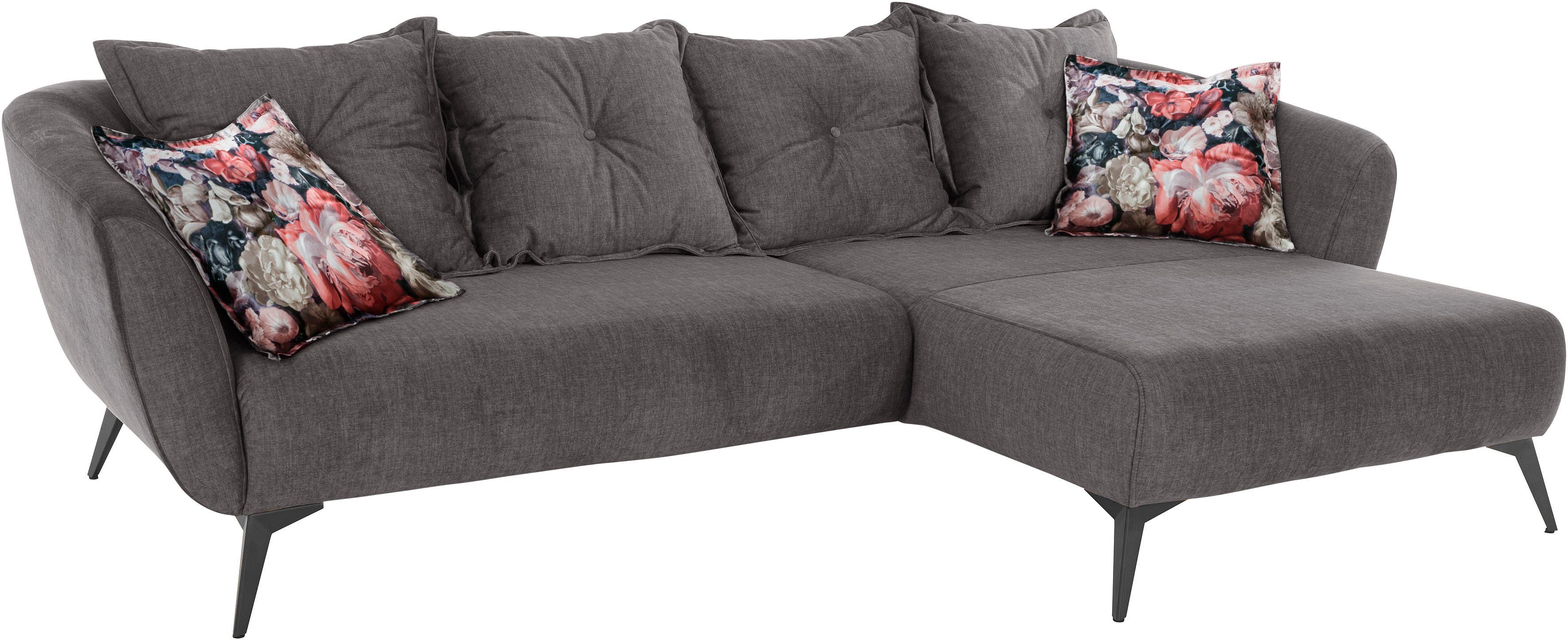 INOSIGN Hoekbank Baggio romantische hoekbank, comfortabel, breedte 277cm, L-vorm