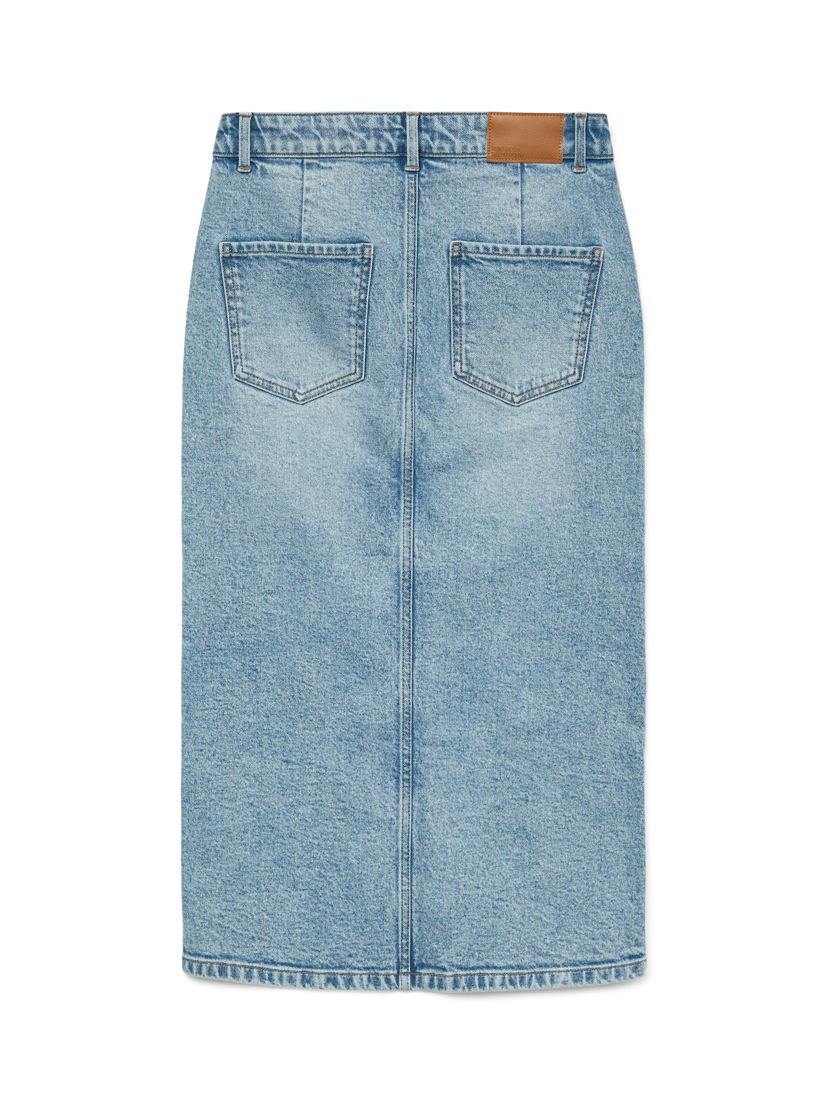 Vero Moda Jeans rok VMNATALIE HR MIDI DNM SKIRT MIX NOOS