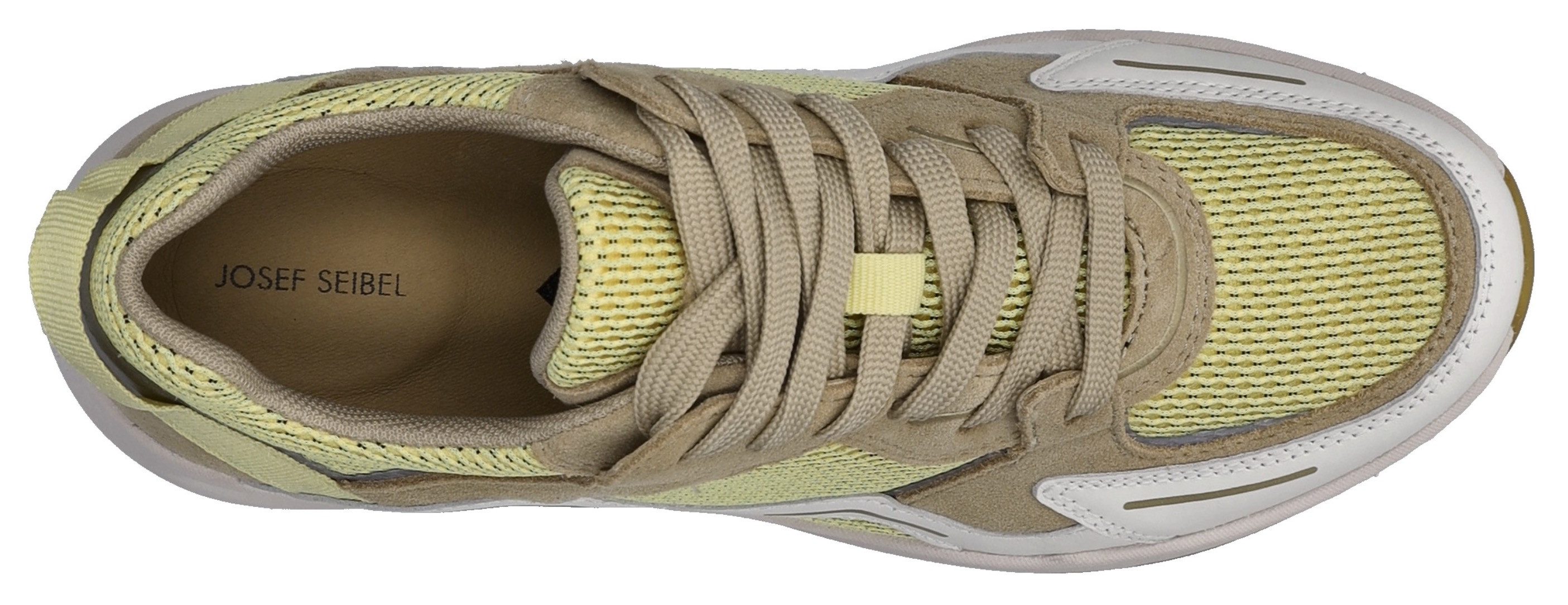 Josef Seibel Sneakers met sleehak Lissi 13 , sportschoen, vrijetijdsschoen, veterschoen met plateau en sleehak