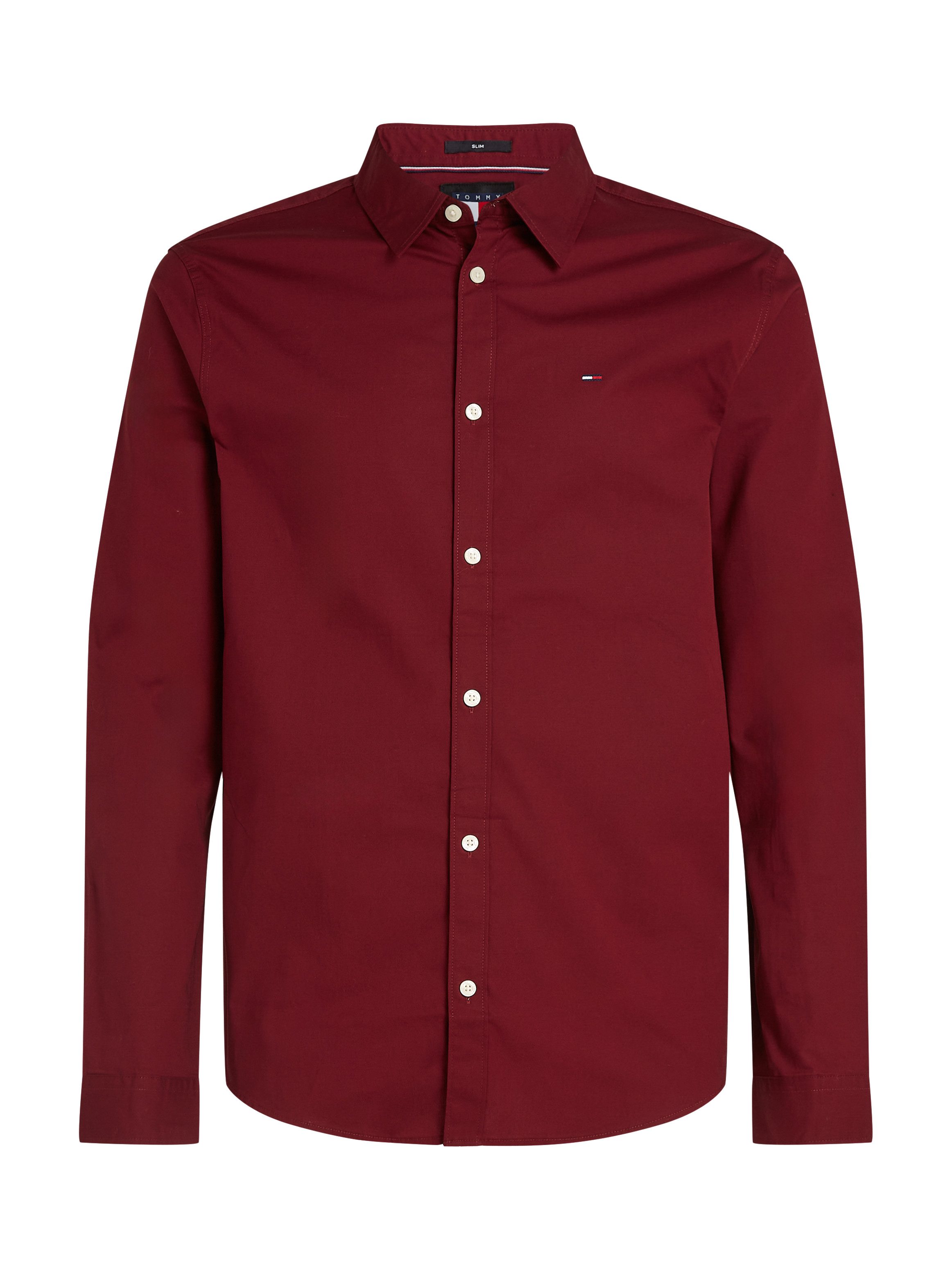 TOMMY JEANS Overhemd met lange mouwen Sabim Stretch Hemd Shirt Stretch shirt, premium, slim fit, met elastaan