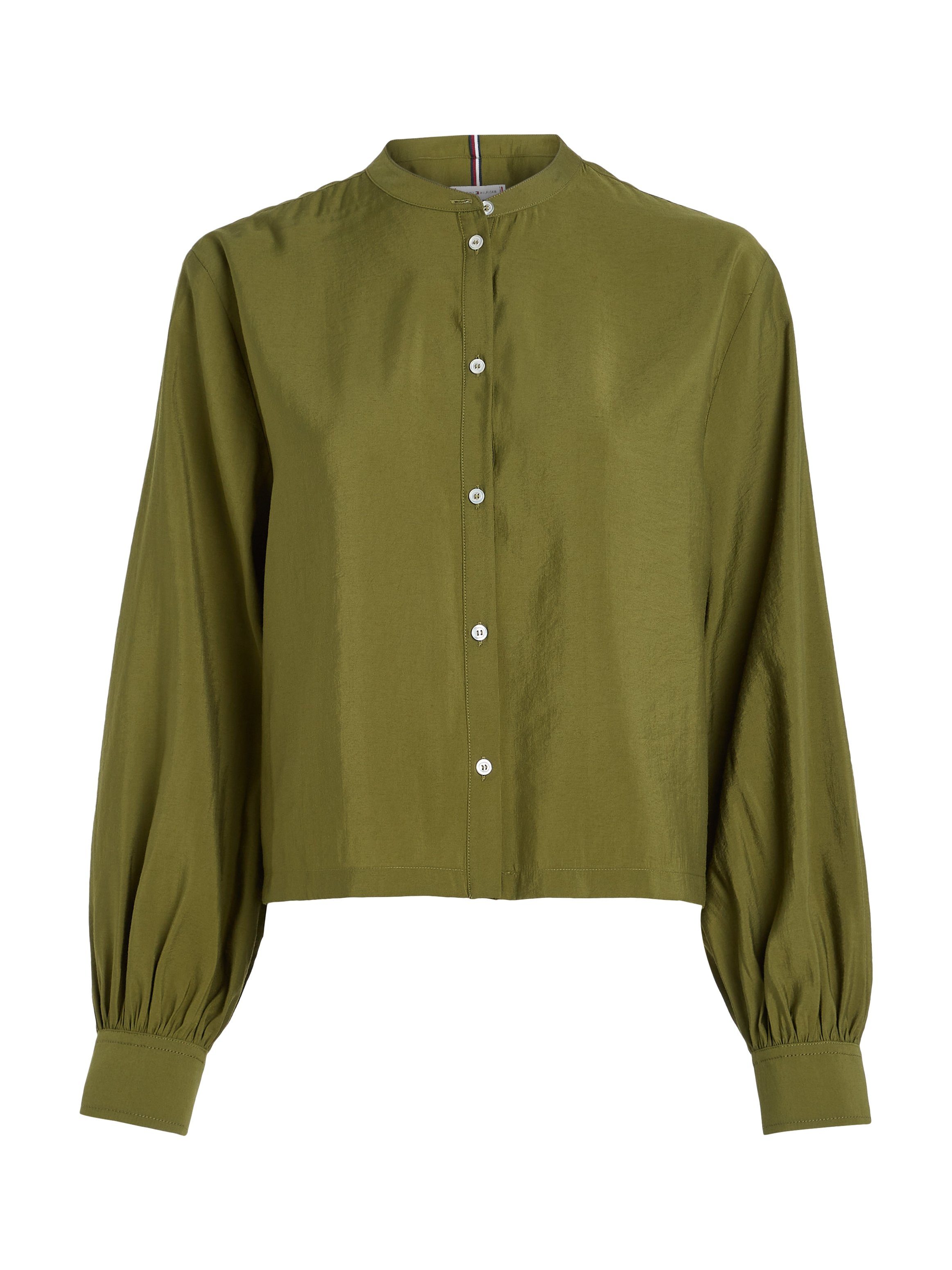 Tommy Hilfiger Blouse met lange mouwen met stijlvolle opstaande kraag