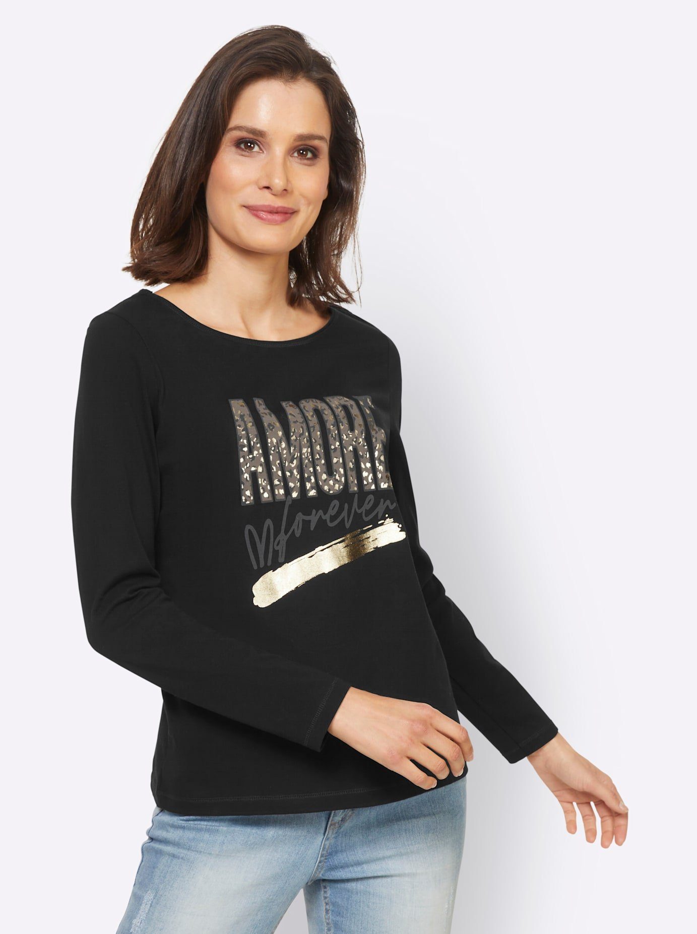 heine Shirt met ronde hals Shirt (1-delig)