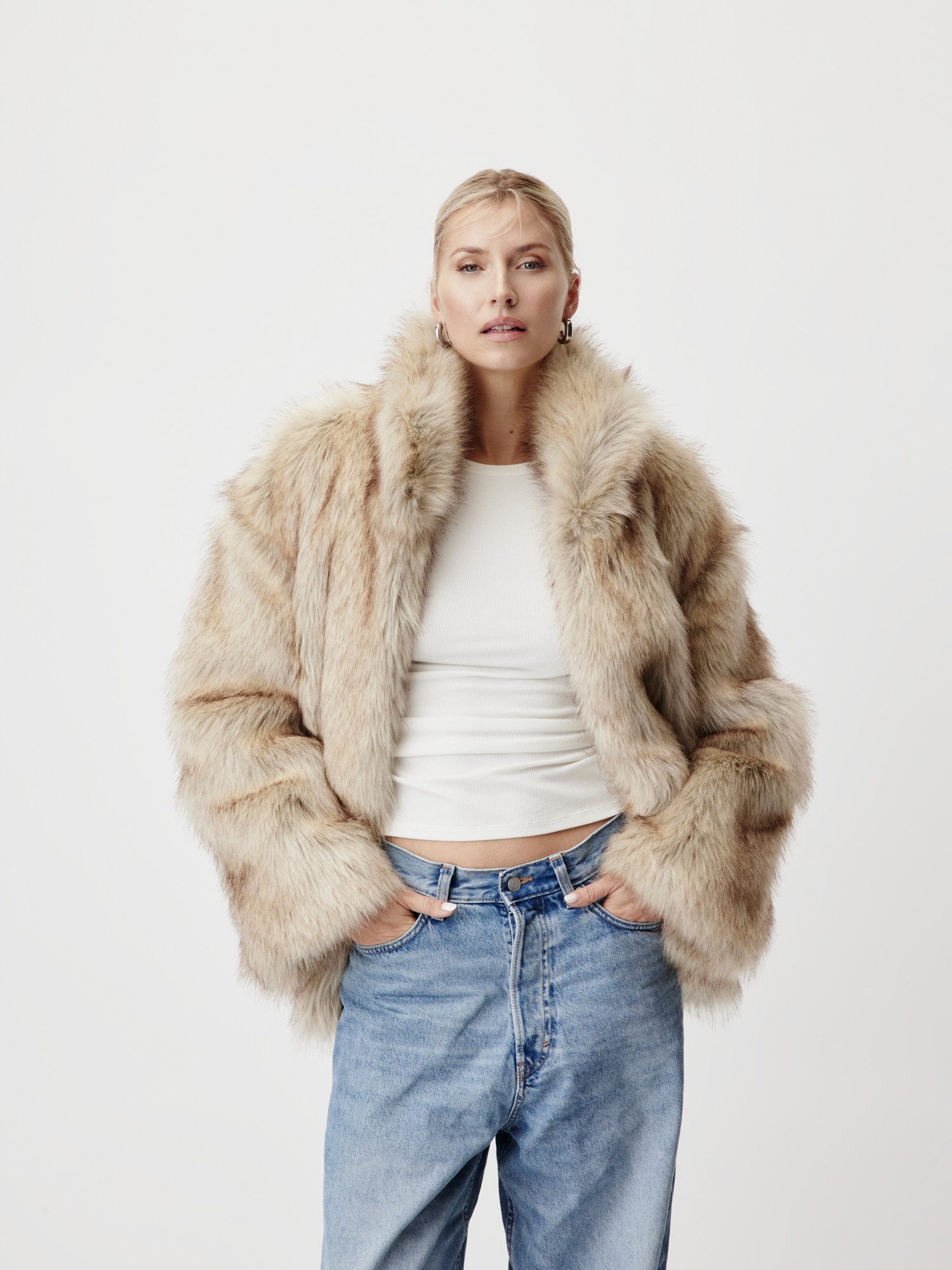 MUSTANG Jack van imitatiebont Fergie, LeGer by Lena Gercke