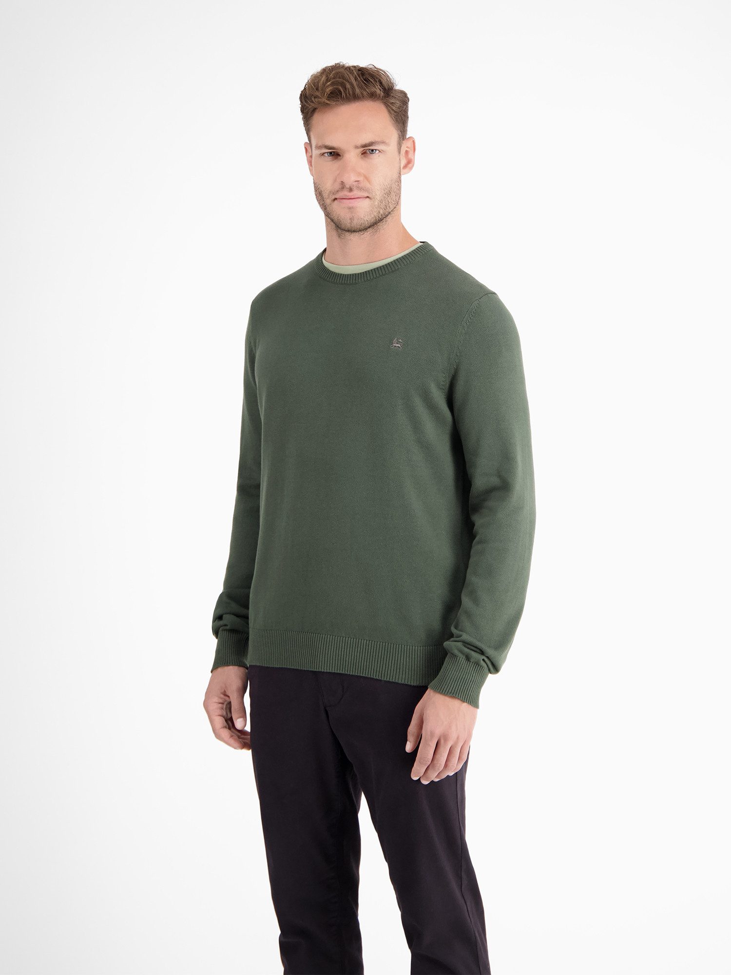 Lerros Gebreide trui LERROS crewneck gebreide pullover