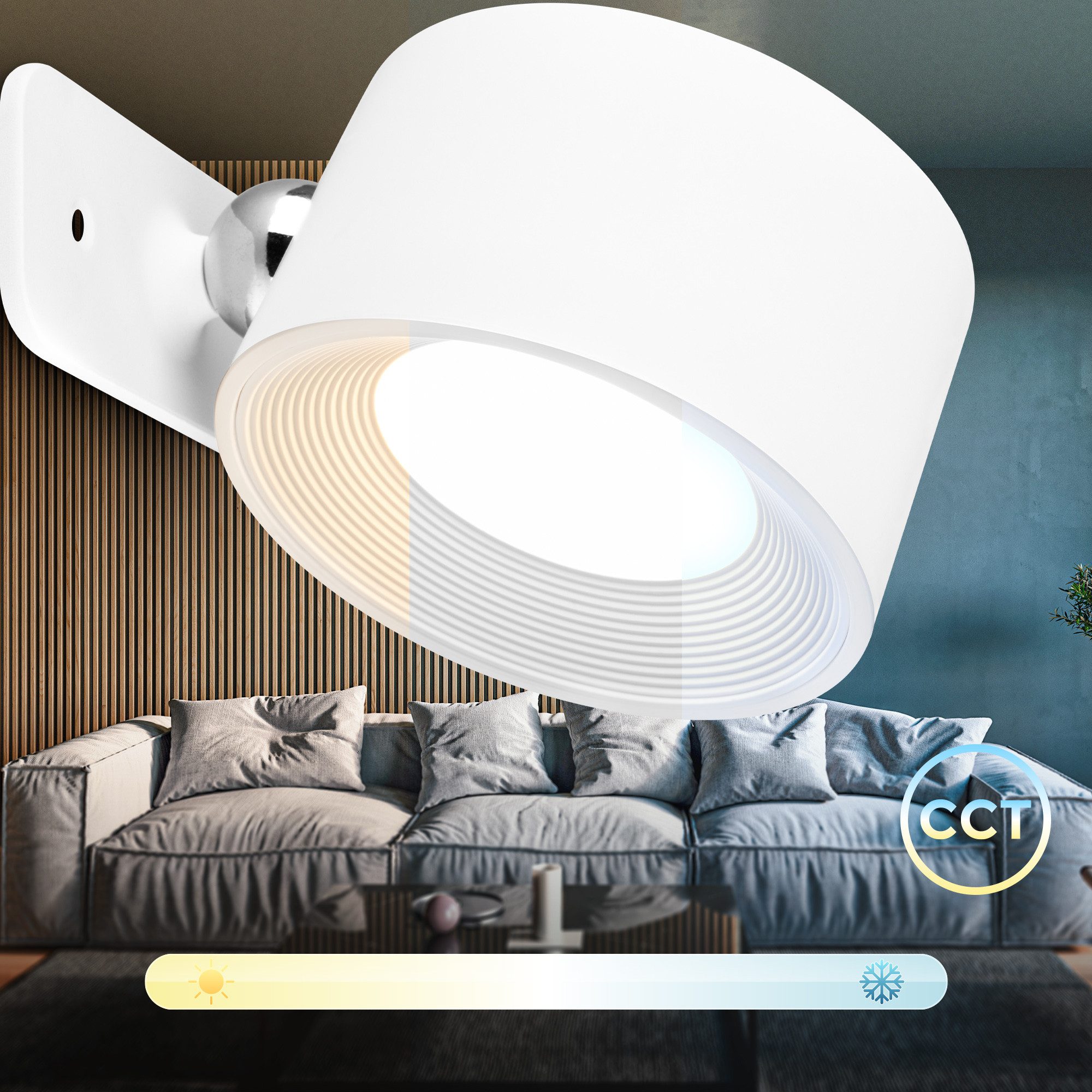 B.K.Licht Led-wandlamp BKL1596 Magnetische accu wandlamp, 3-niveau dimmer, met USB-C
